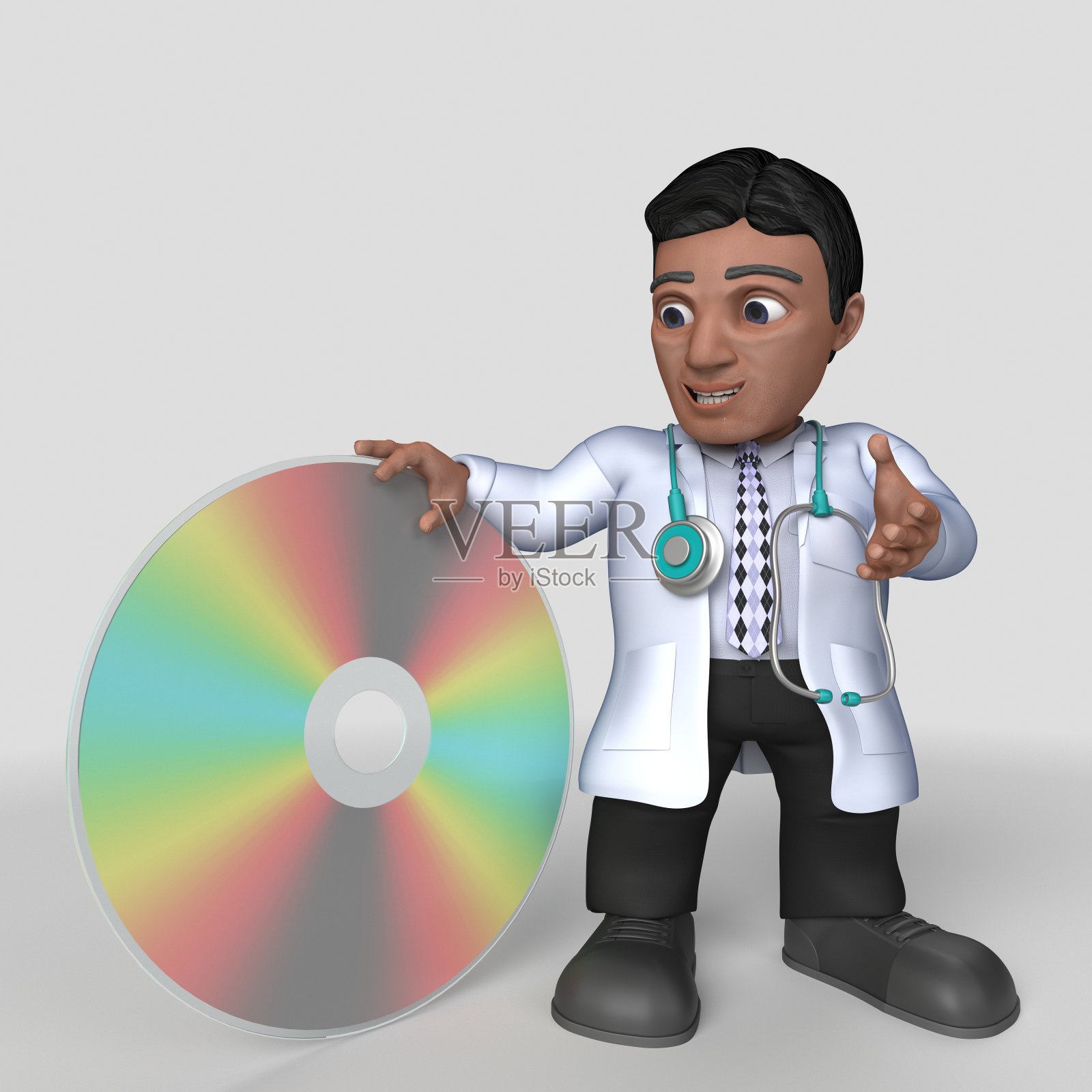 3D卡通医生角色照片摄影图片