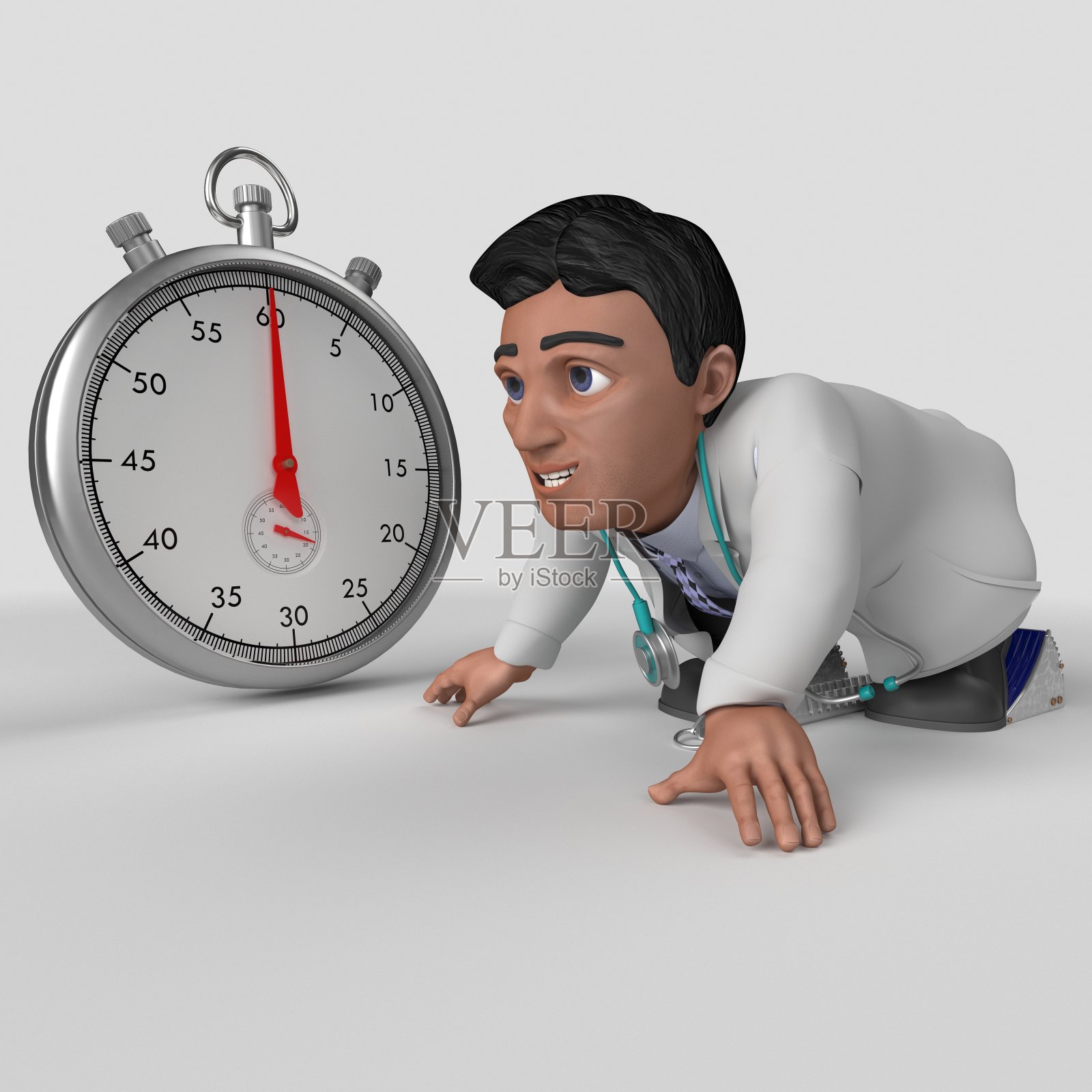 3D卡通医生角色照片摄影图片