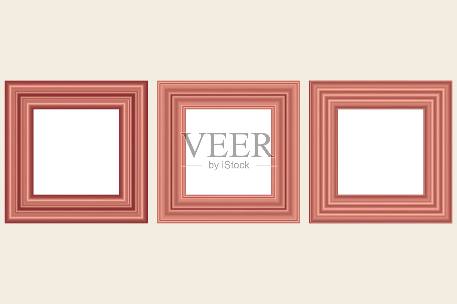 为您设计的方形金色复古木框。复古封面。文本。古董黄金现代矩形框架。模板向量插图插画图片素材