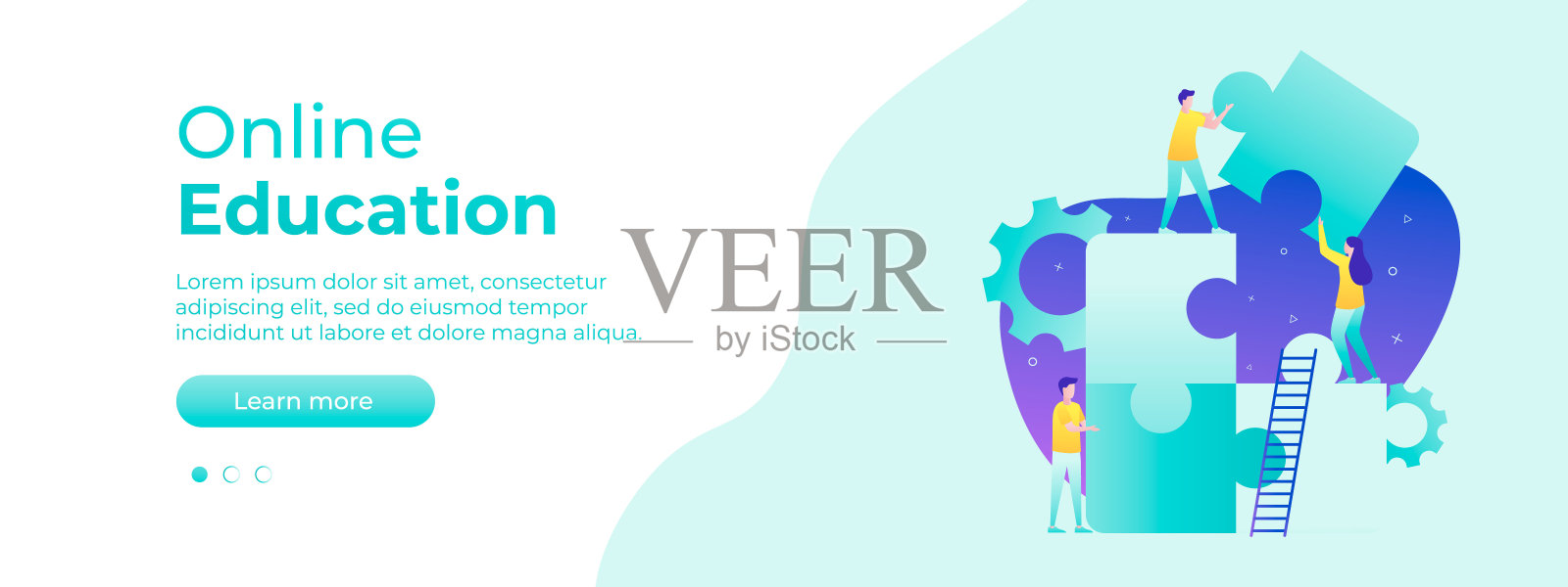 在线教育的概念。矢量插画设计在线教育和在线学习在家里的网络研讨会培训。平面风格的插图与人们研究远程矢量插图EPS 10插画图片素材