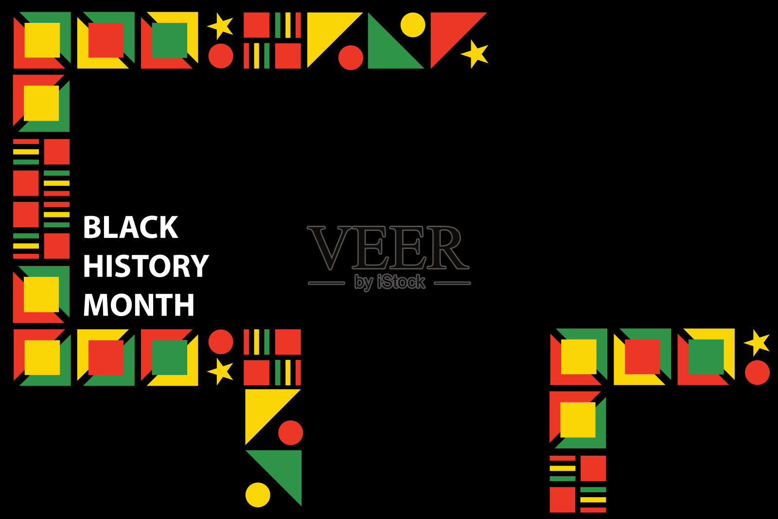 黑人历史月社交媒体帖子。庆祝黑人历史月。插画图片素材