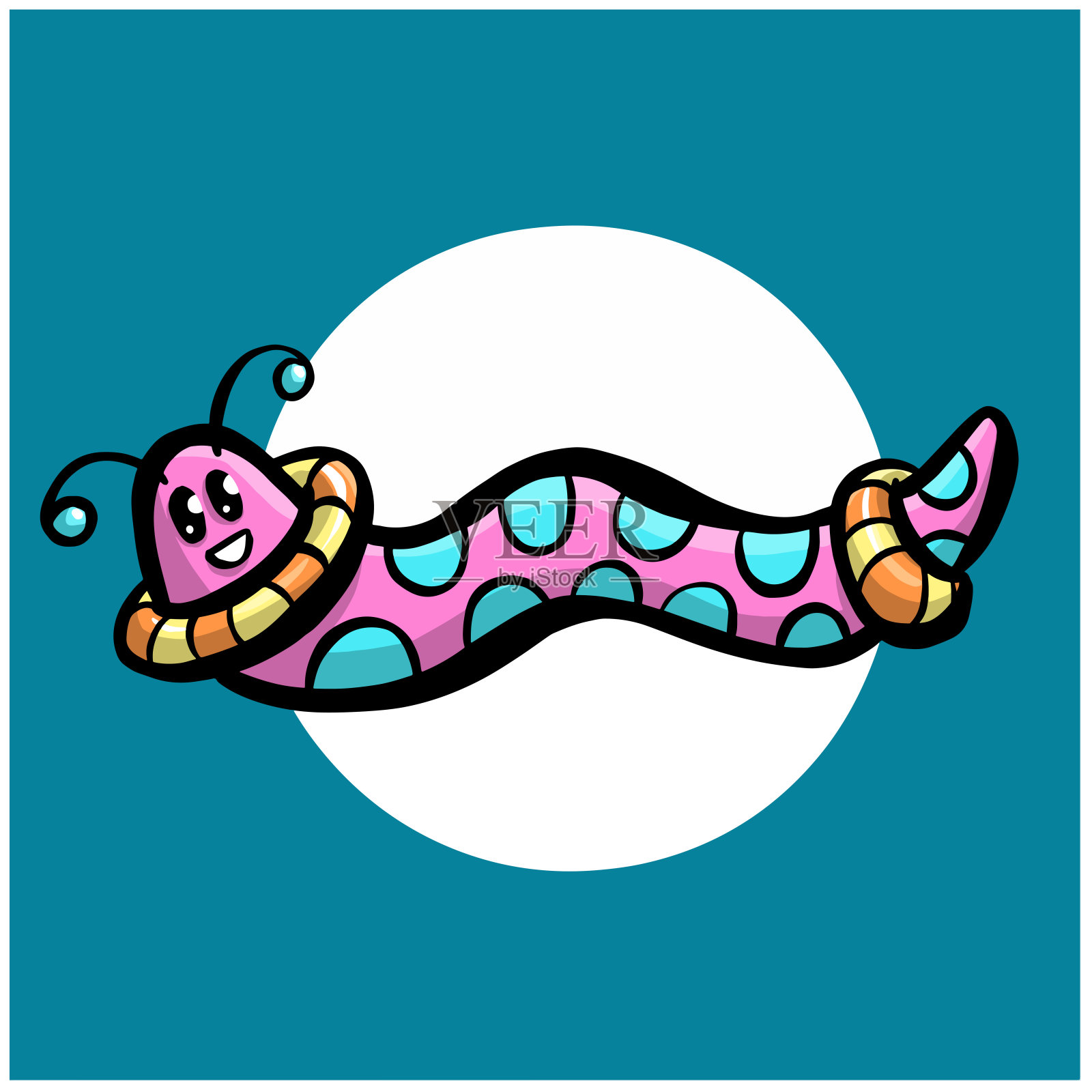 有趣的虚构怪物吉祥物卡通人物设计元素图片