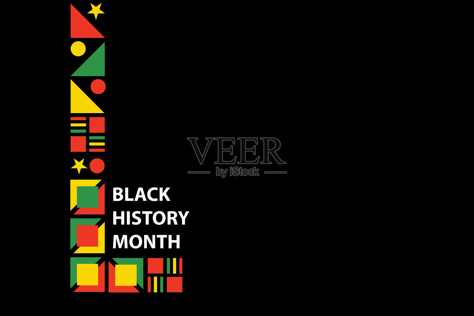 黑人历史月社交媒体帖子。庆祝黑人历史月。插画图片素材