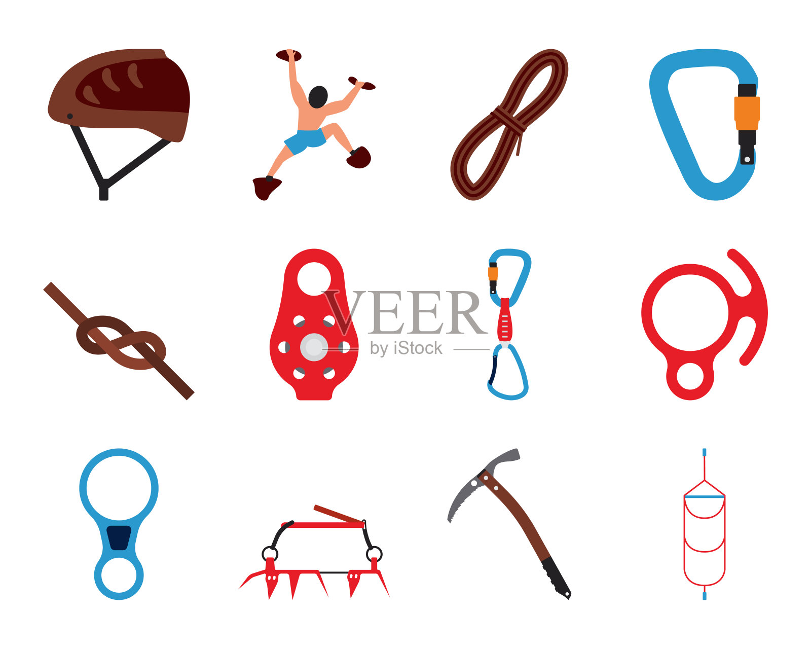 登山家图标设置图标素材