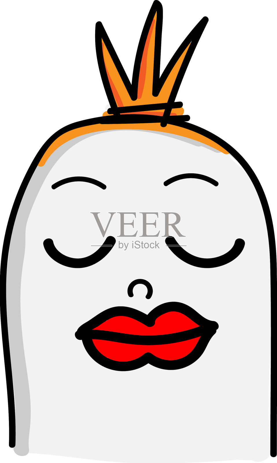 可爱的香肠人物卡通情感设计插画图片素材