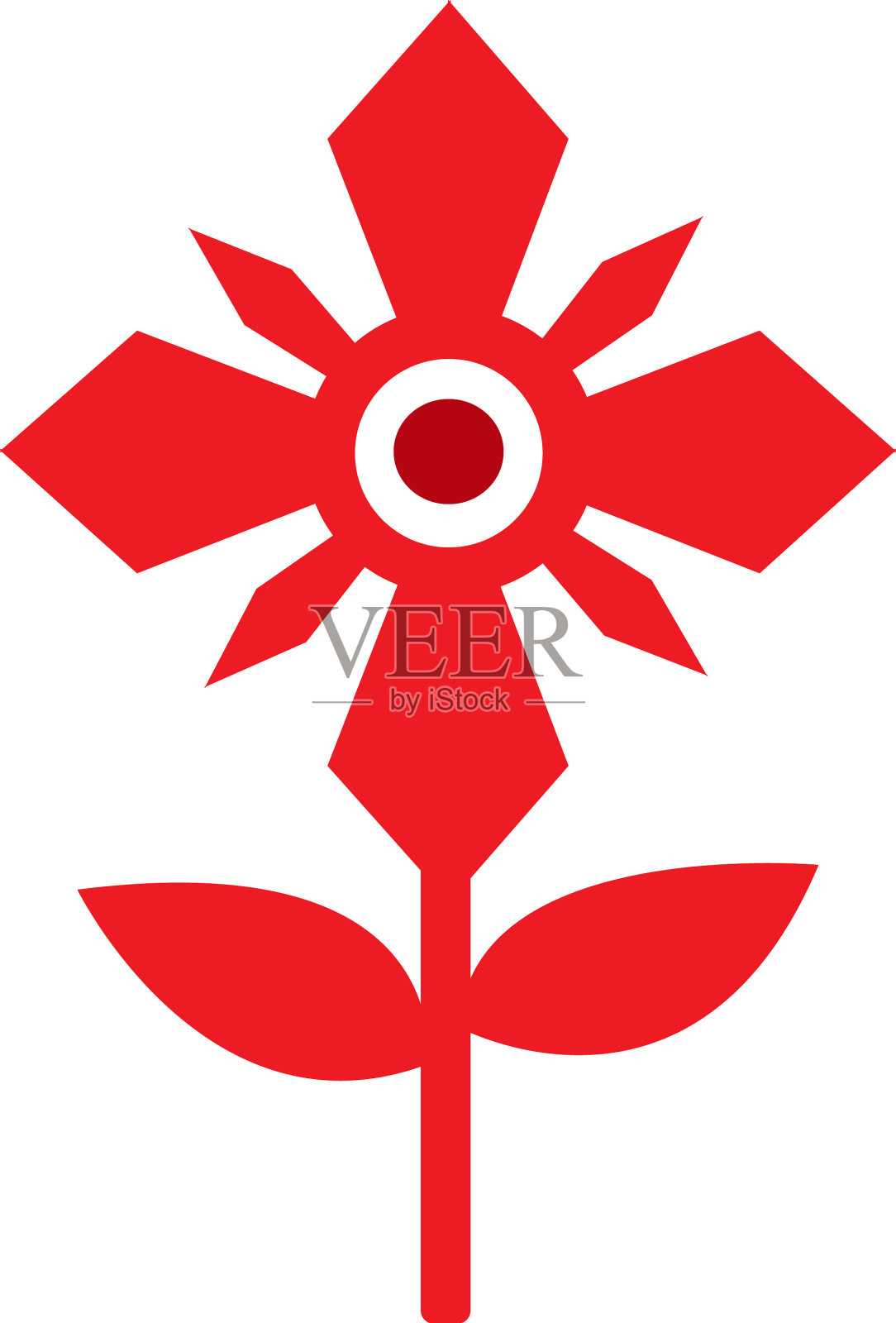 花图标植物标志符号设计插画图片素材