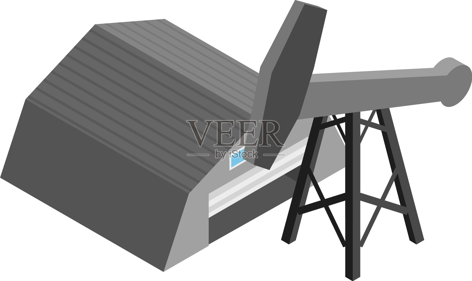 石油行业icon等距油泵插画图片素材