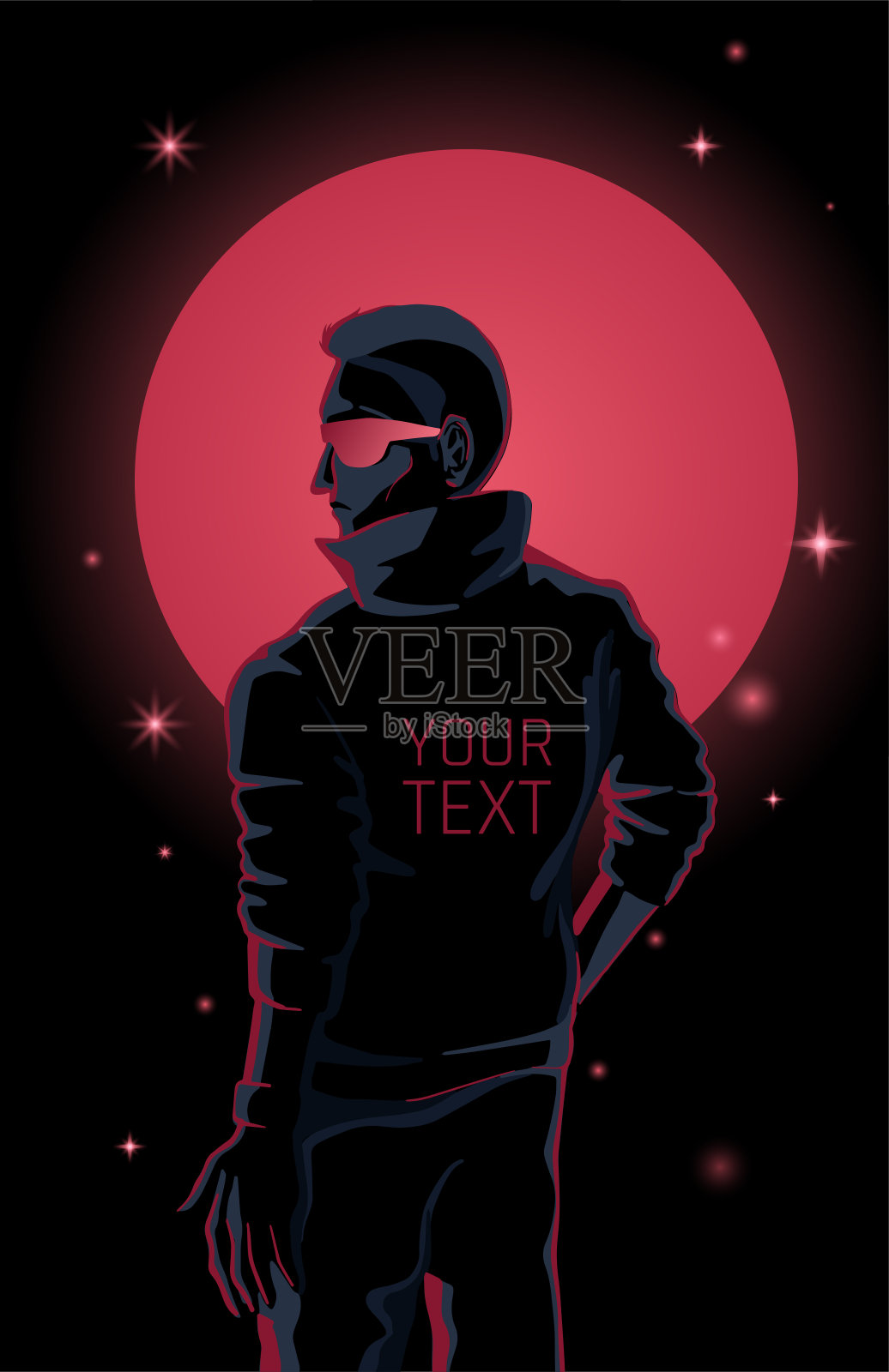 复古风格卡通形象插画图片素材