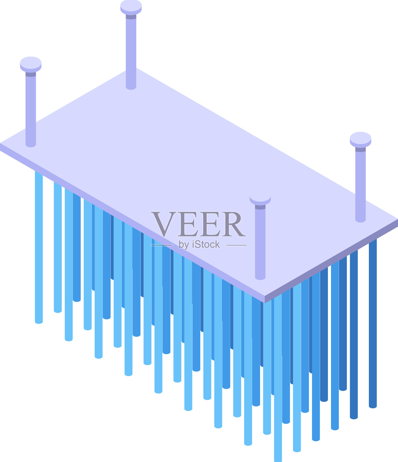 落下的淋浴头图标等距水插画图片素材