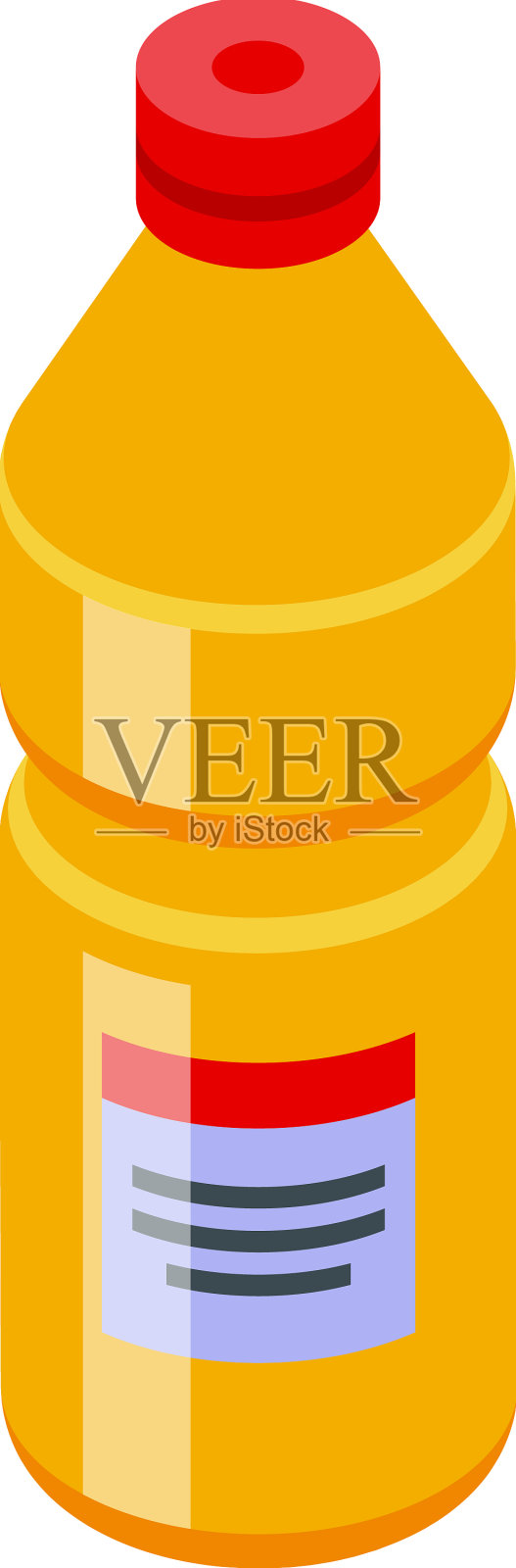 油瓶图标等角向日葵食品插画图片素材