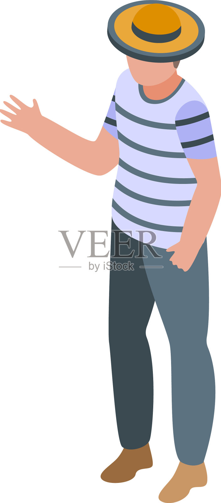 夏季贡多拉的图标等距贡多拉插画图片素材