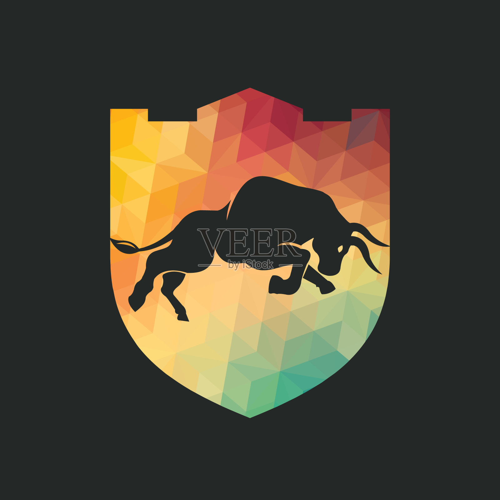 牛矢量图标设计。插画图片素材