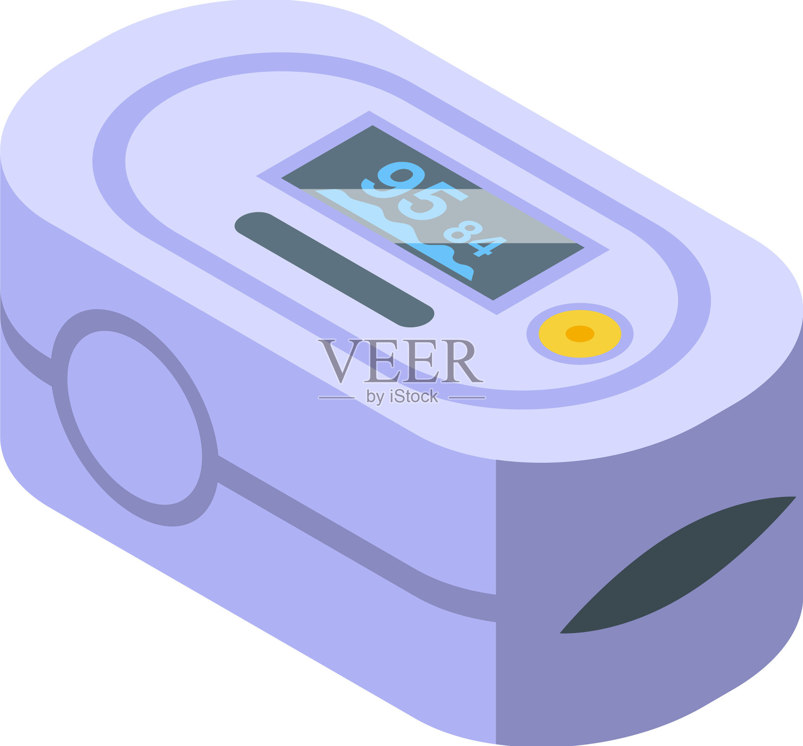 家心监视器图标等距插画图片素材