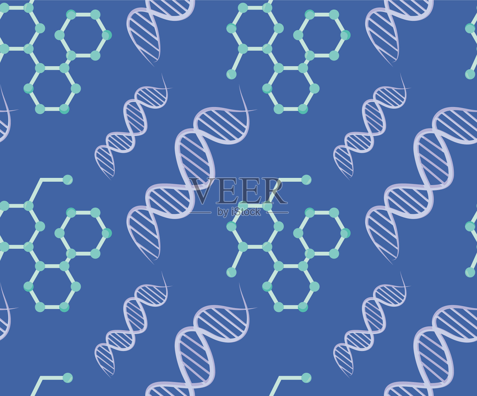 DNA和分子背景插画图片素材