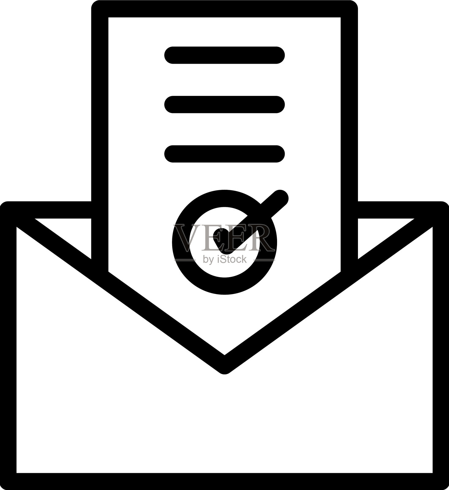 Web邮件图标概述在线用户插画图片素材