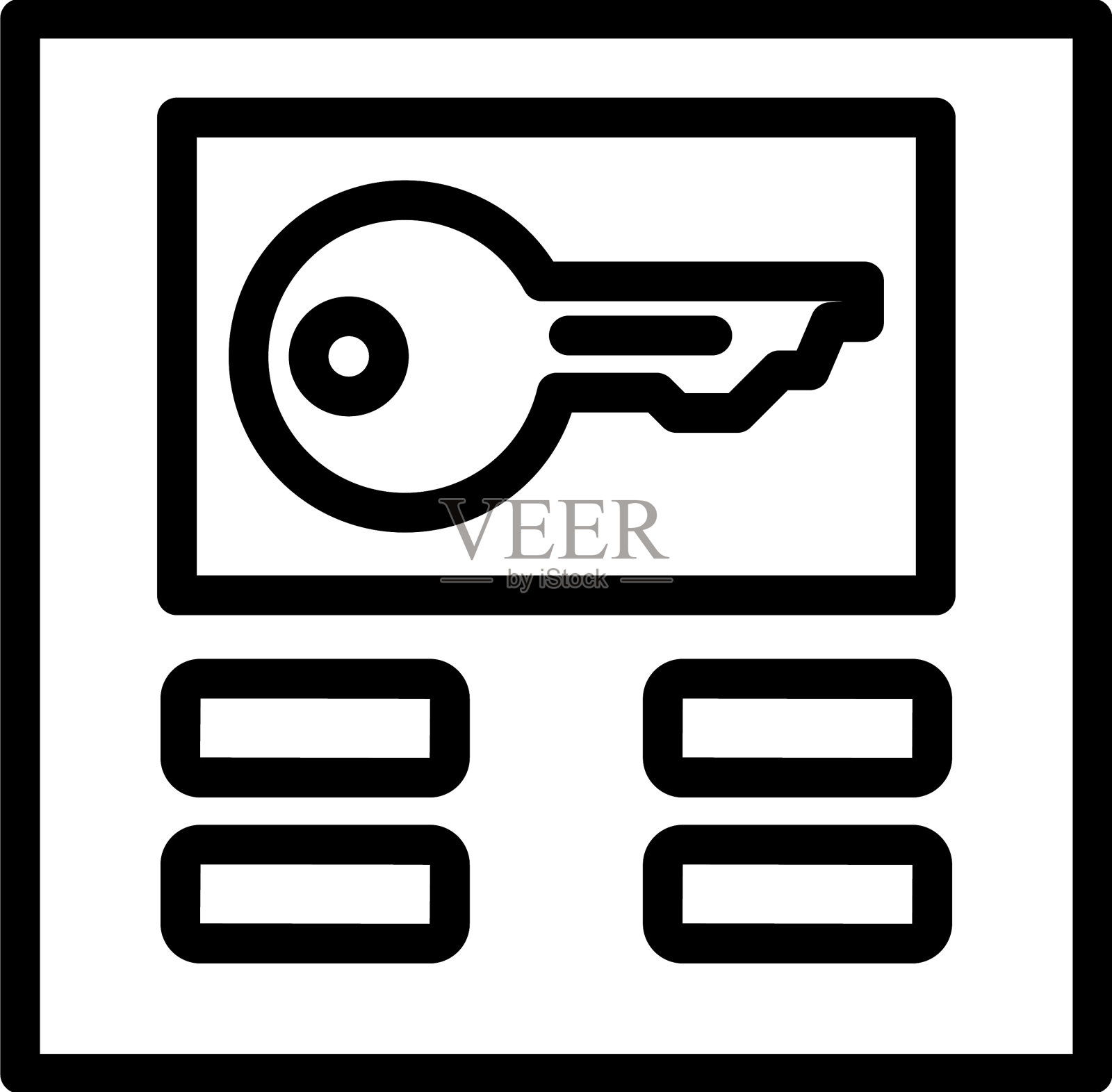 键形式图标大纲用户在线图标素材