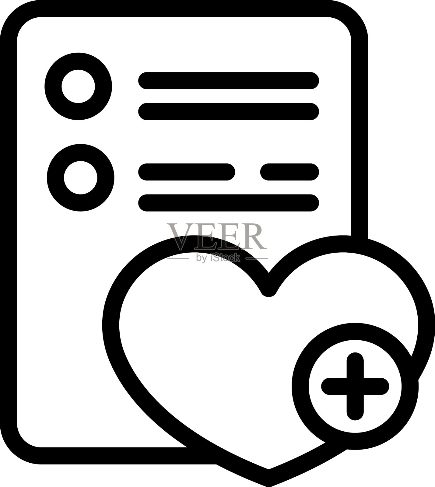 最喜欢的愿望列表图标大纲顺序列表插画图片素材