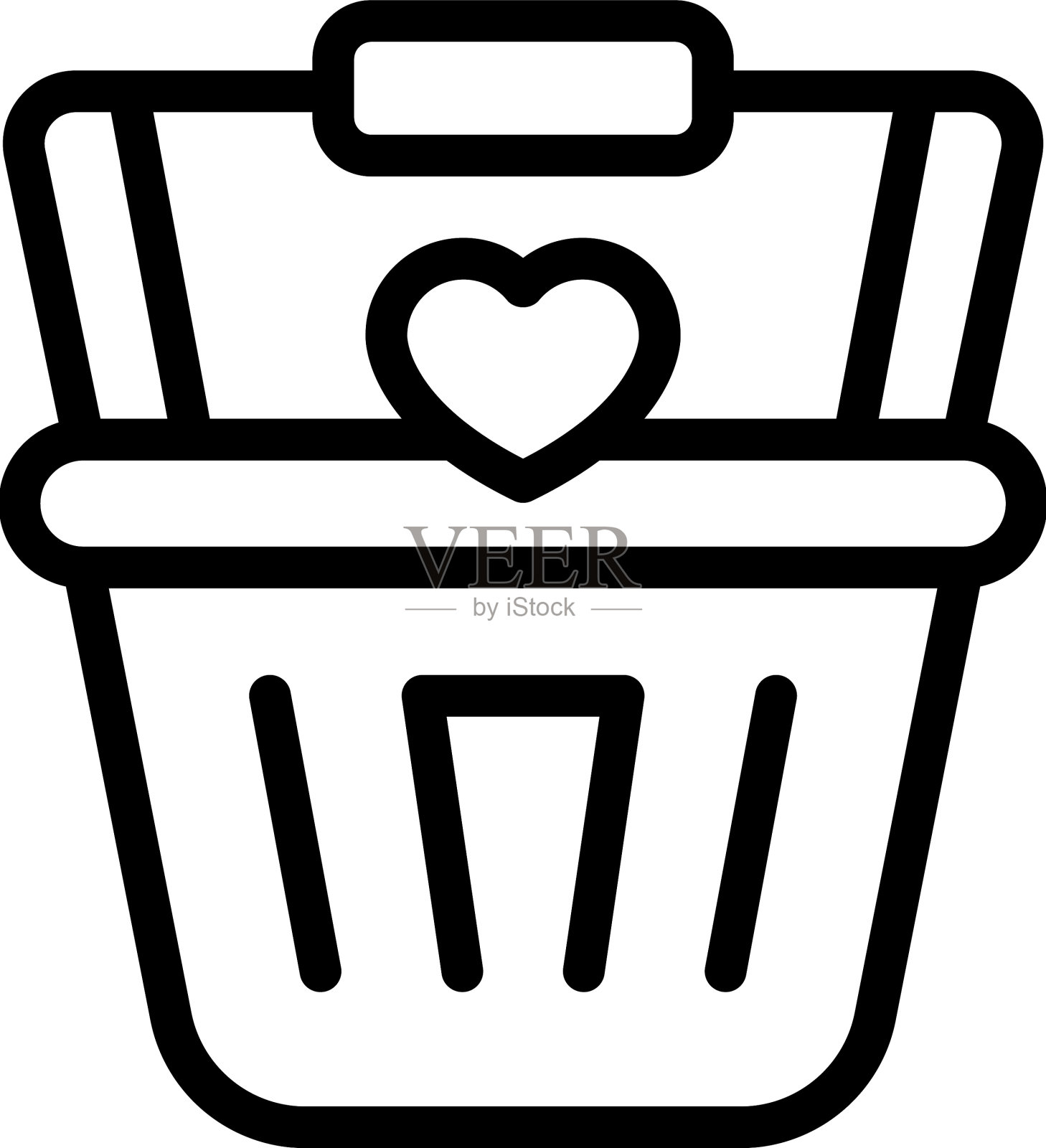 希望商店篮子图标大纲在线订购插画图片素材