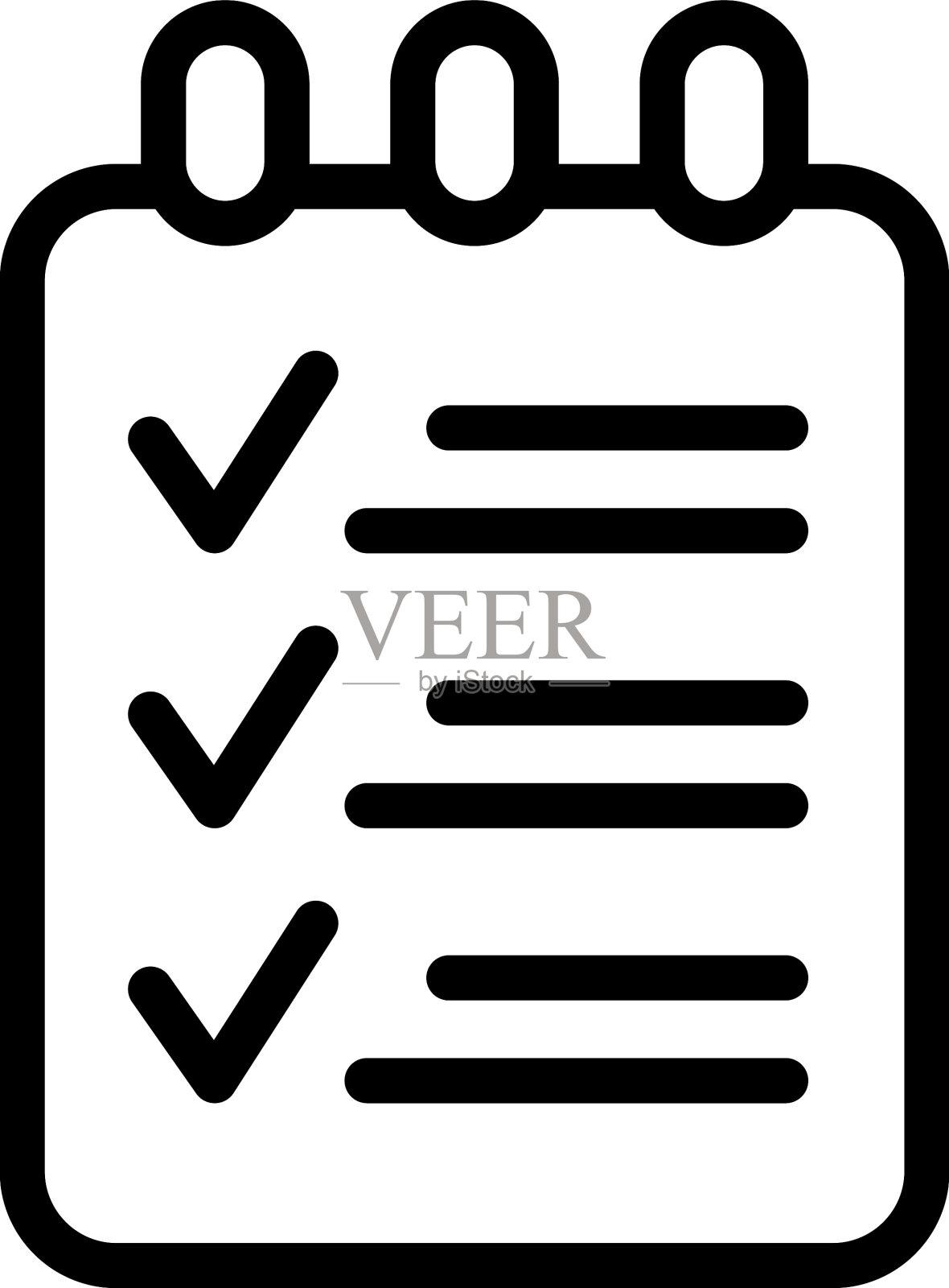 完成所有愿望图标大纲在线插画图片素材