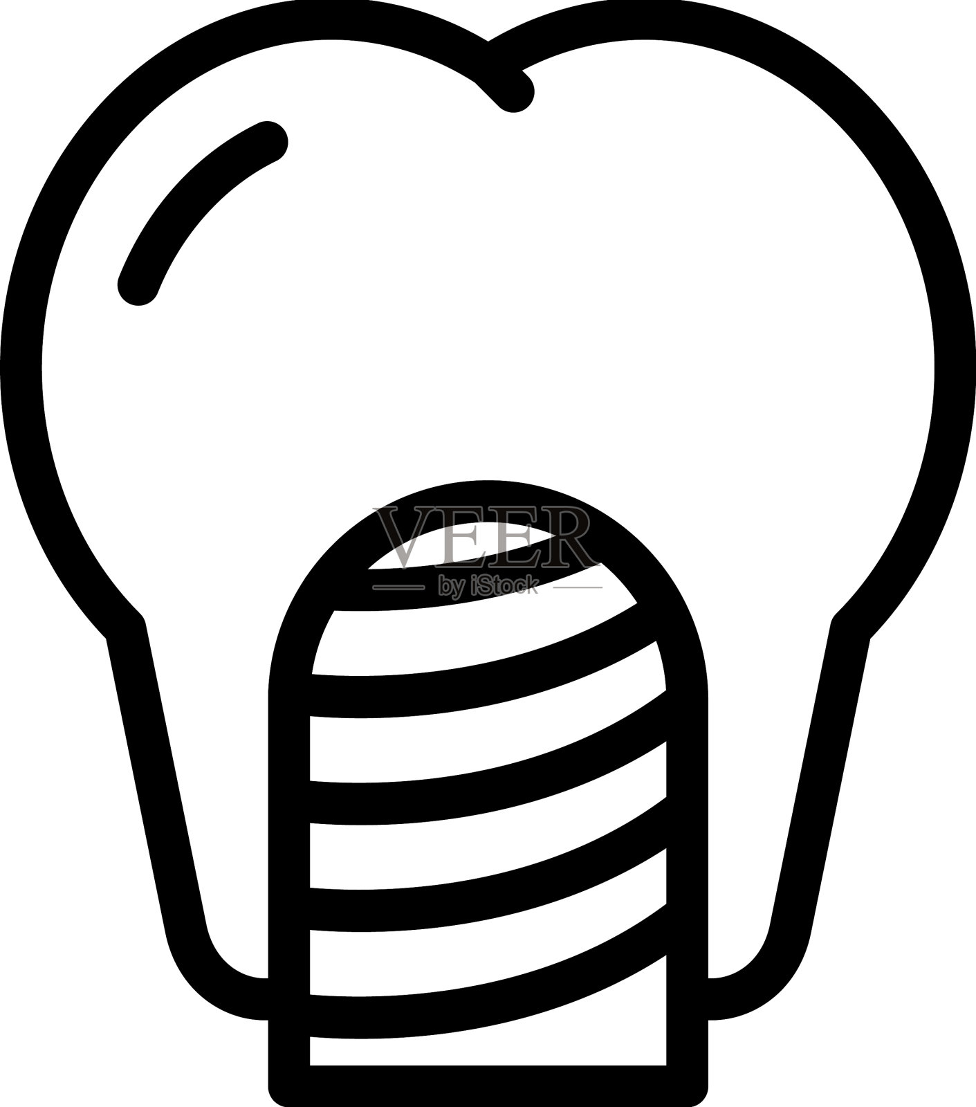 冠种植图标轮廓牙齿插画图片素材