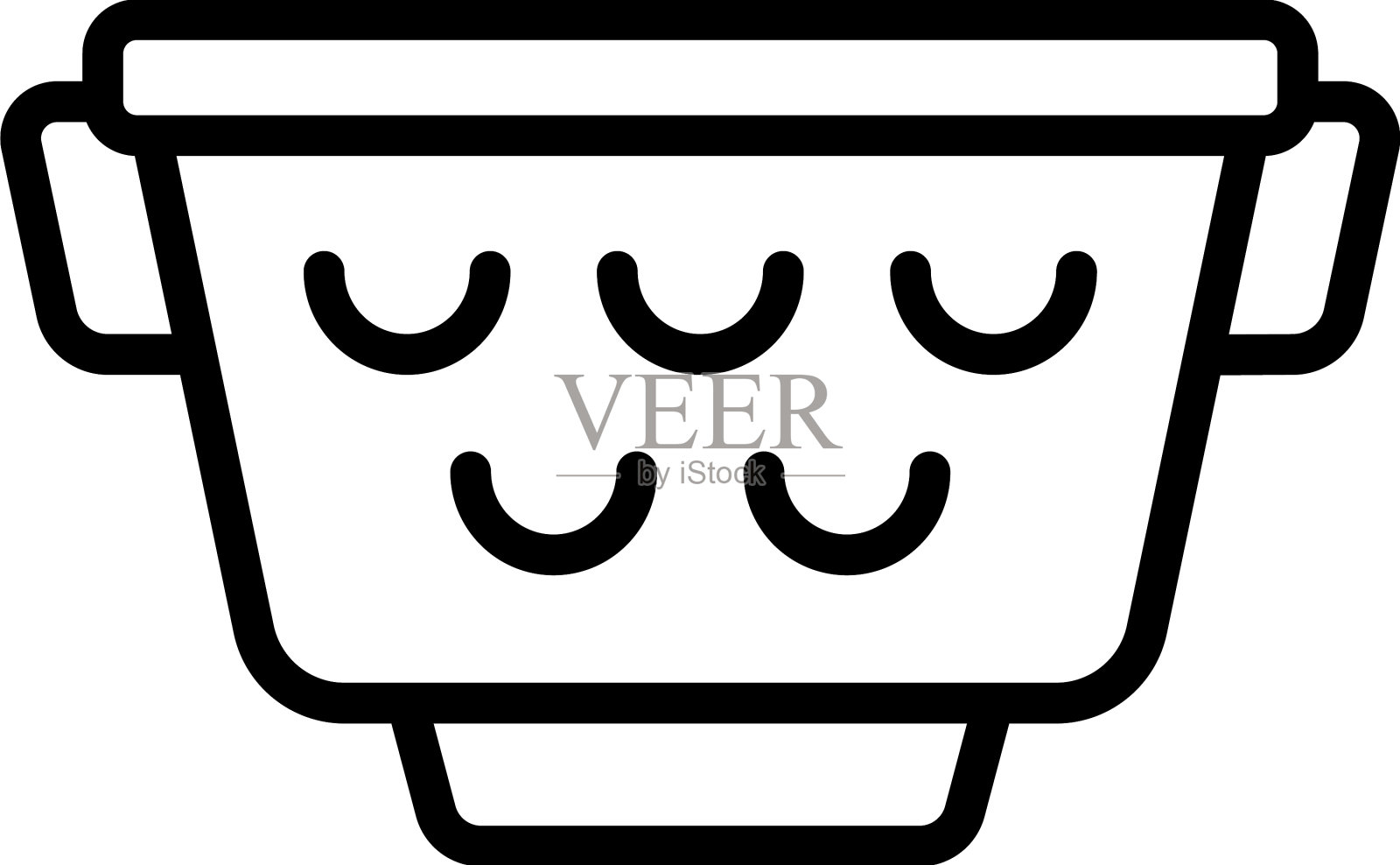 新的滤器图标轮廓煮筛插画图片素材