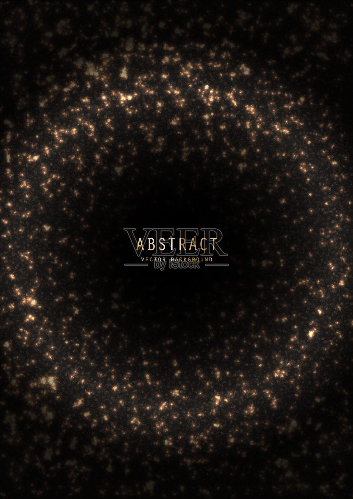 矢量豪华闪亮的黑色背景与金色的闪光和火花。高级华彩装饰庆典设计模板的邀请，小册子，笔记本或卡片插画图片素材