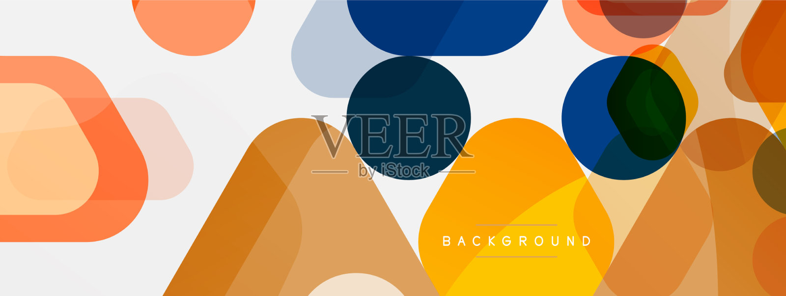 彩色气泡和圆形几何形状上插画图片素材