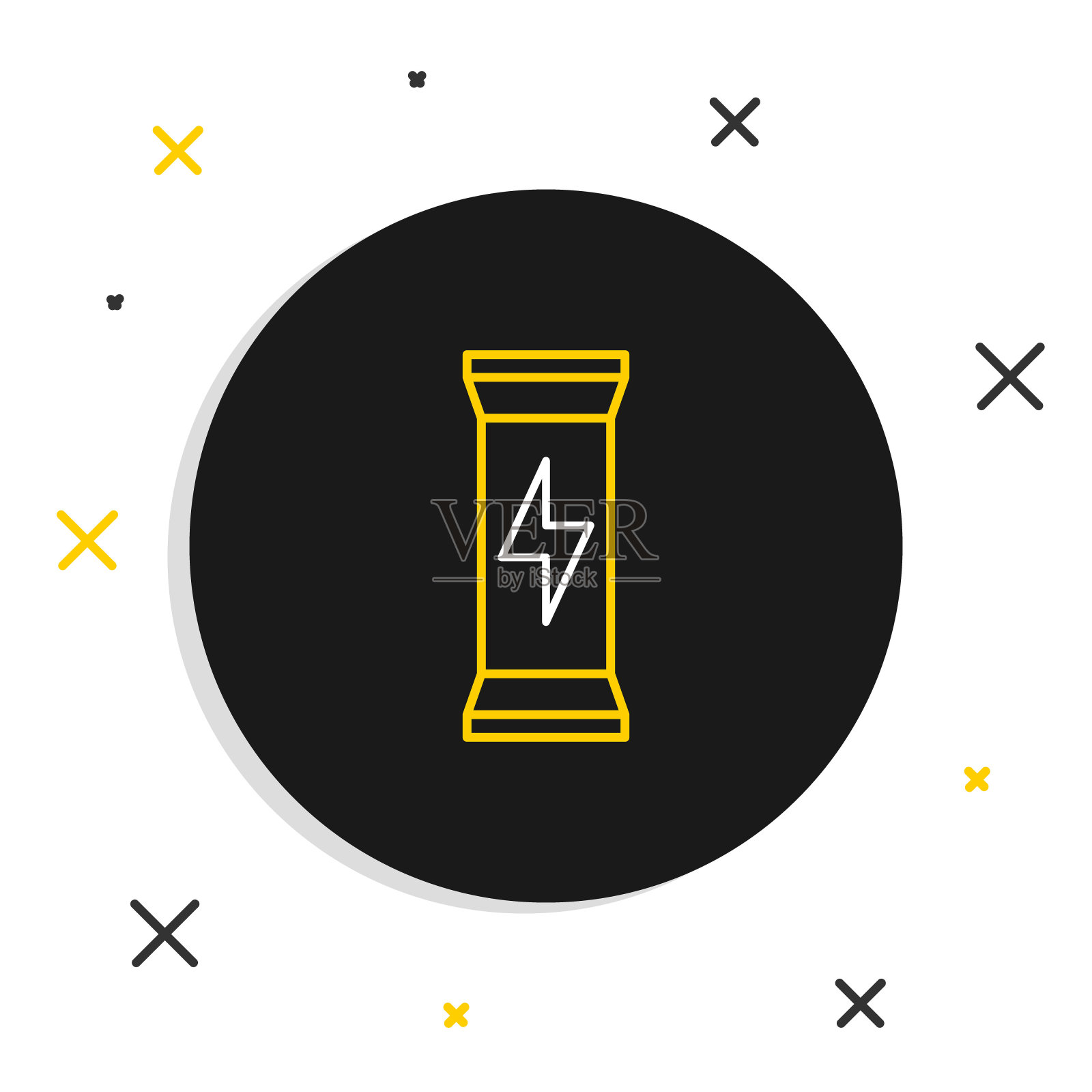 线条运动营养健美蛋白能量饮料和食品图标孤立在白色背景上。色彩斑斓的轮廓的概念。向量图标素材