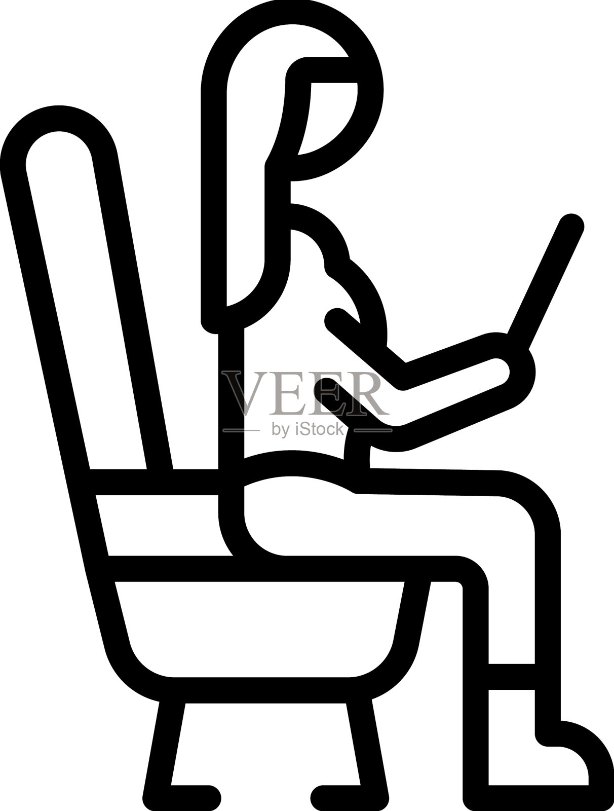 在线技术员图标轮廓支持男人插画图片素材