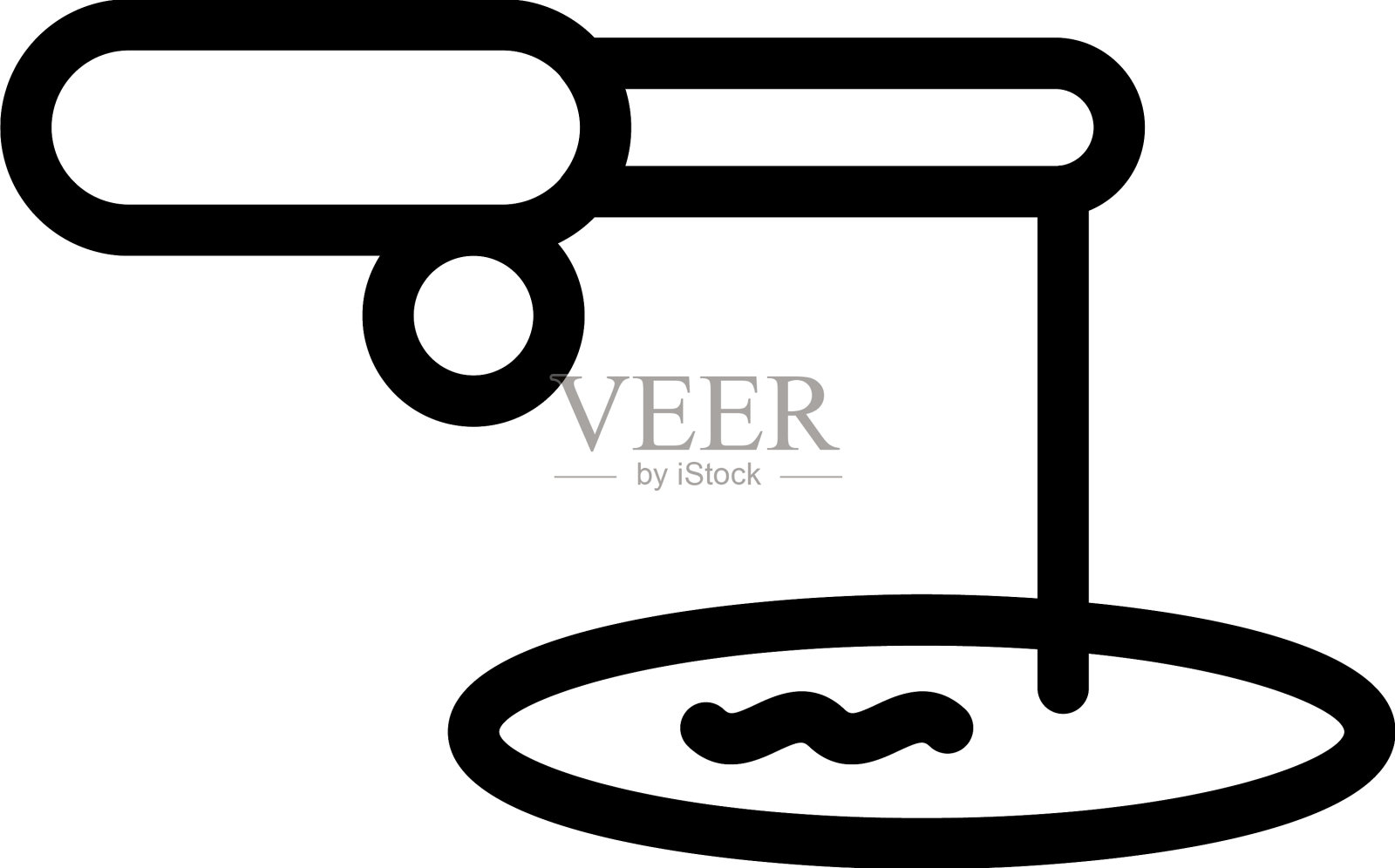 冰钓过程图标轮廓河乐趣插画图片素材