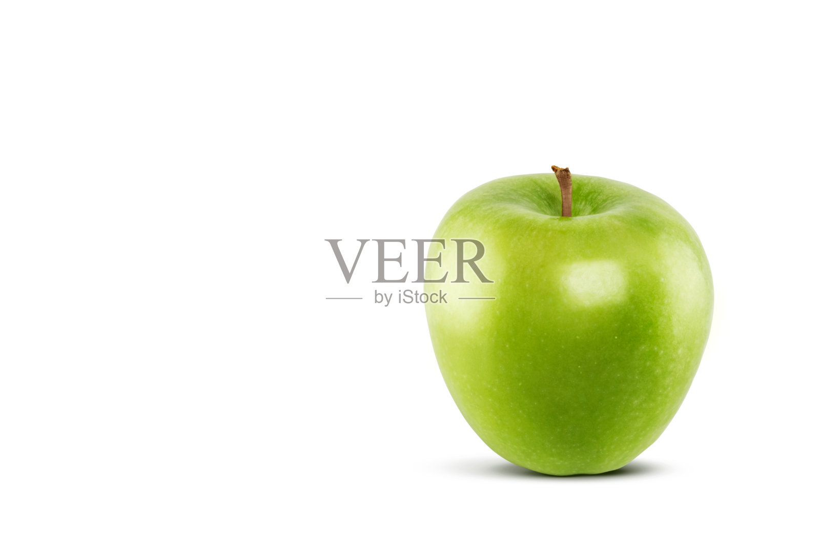 白色背景上的青苹果照片摄影图片