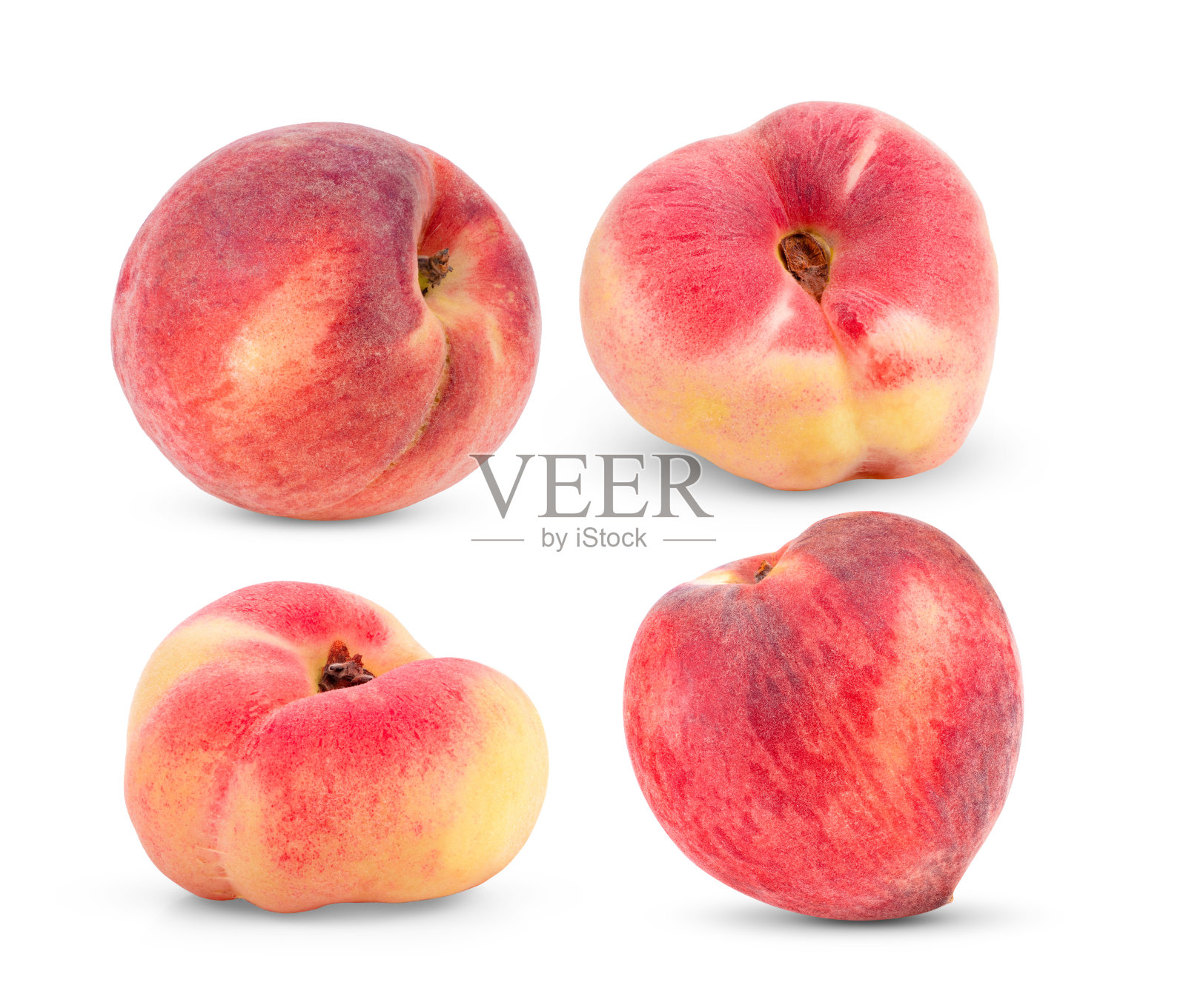 桃树孤立在白色上照片摄影图片