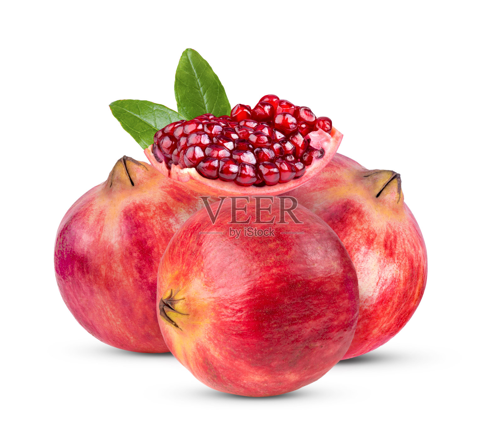 石榴白色背景照片摄影图片