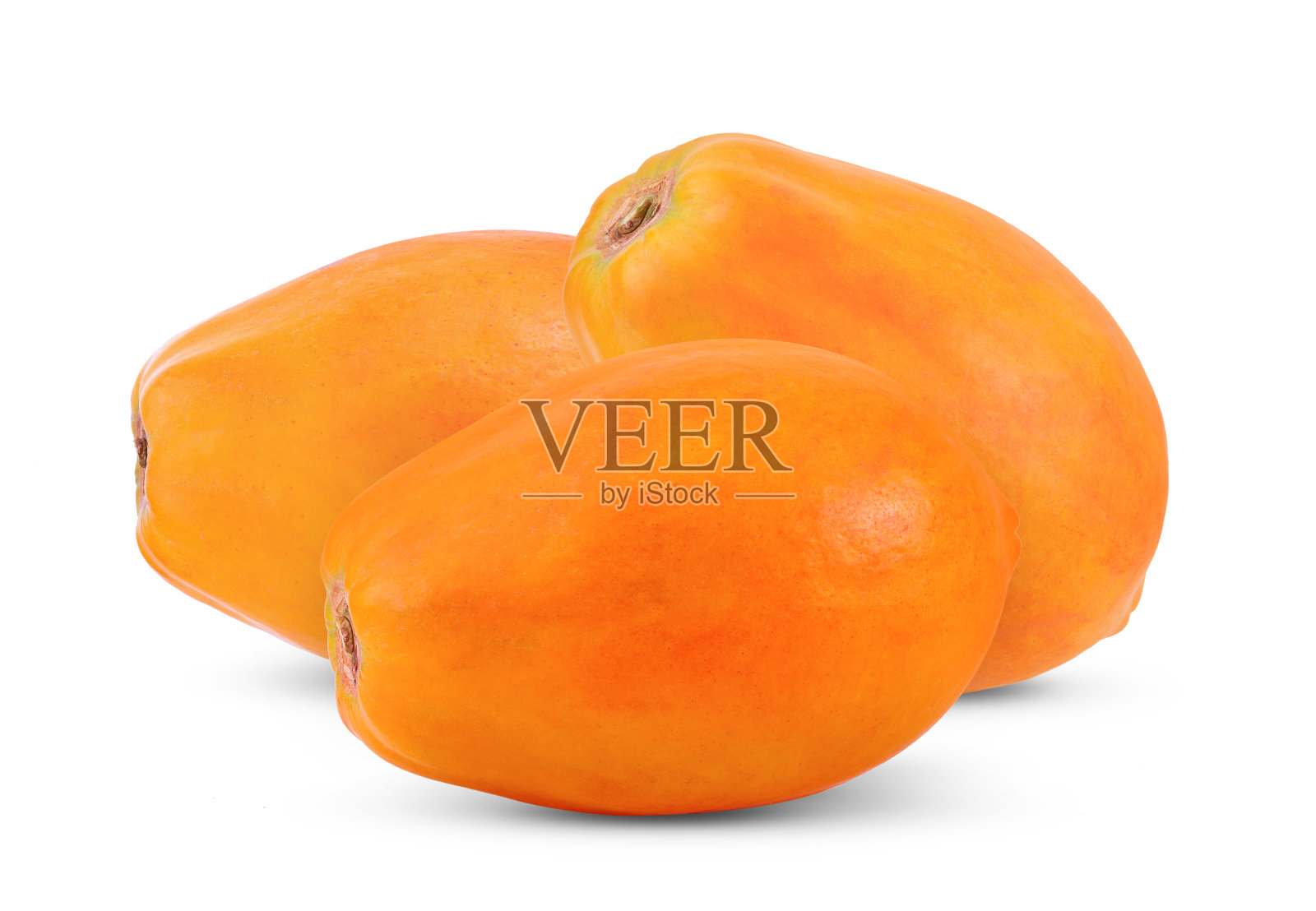 番木瓜孤立在白色背景上照片摄影图片