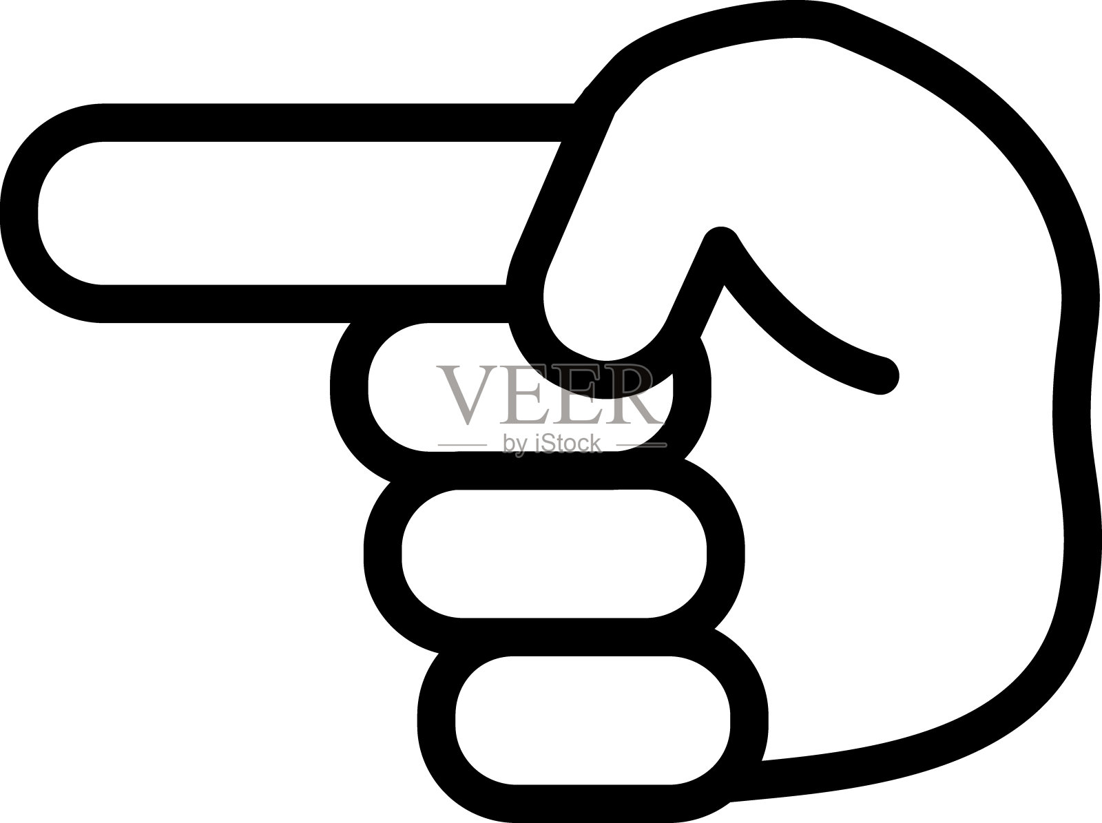 简单的指向标记插图(仅限一行)插画图片素材