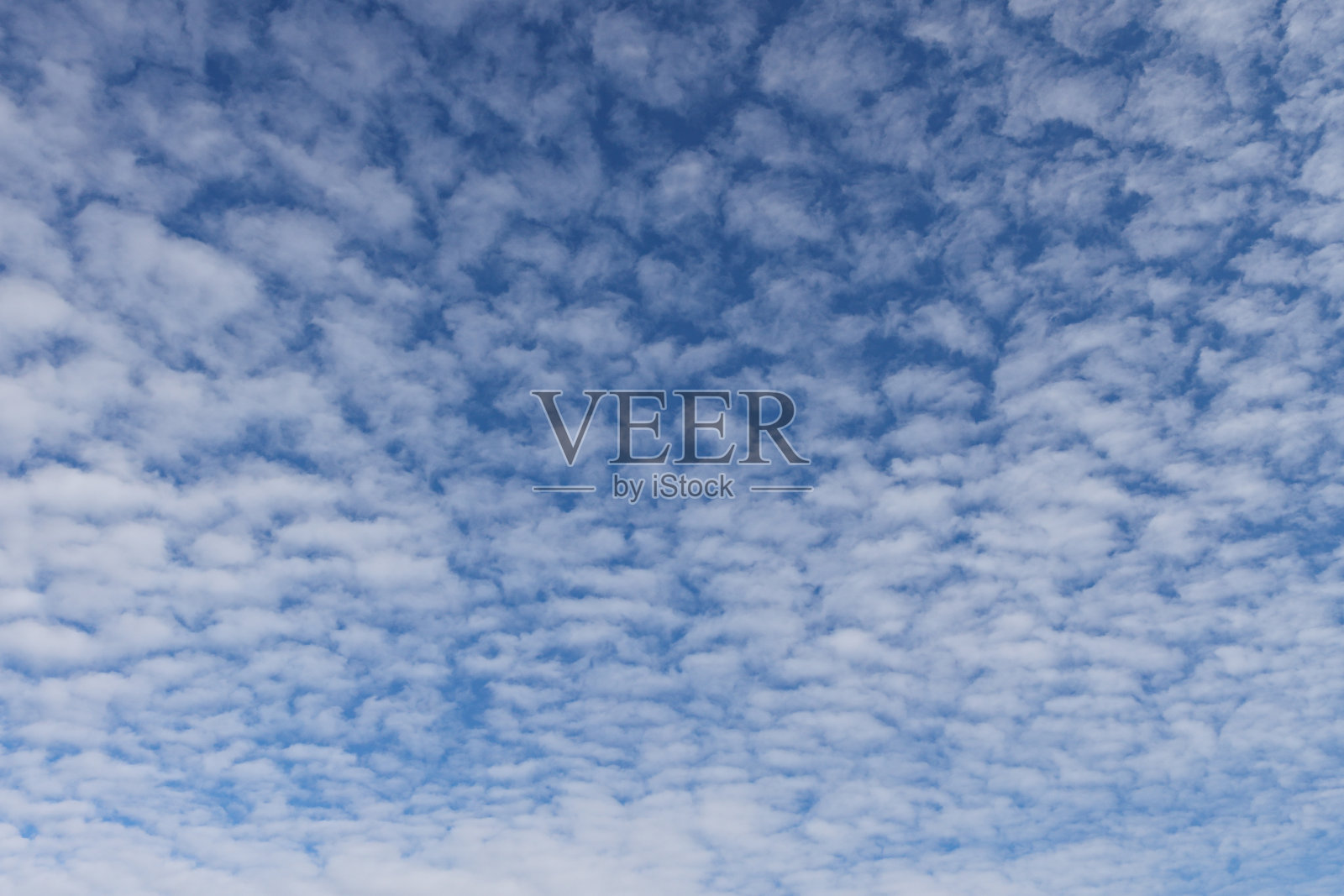 美丽的蓝天，可爱的小云彩。照片摄影图片