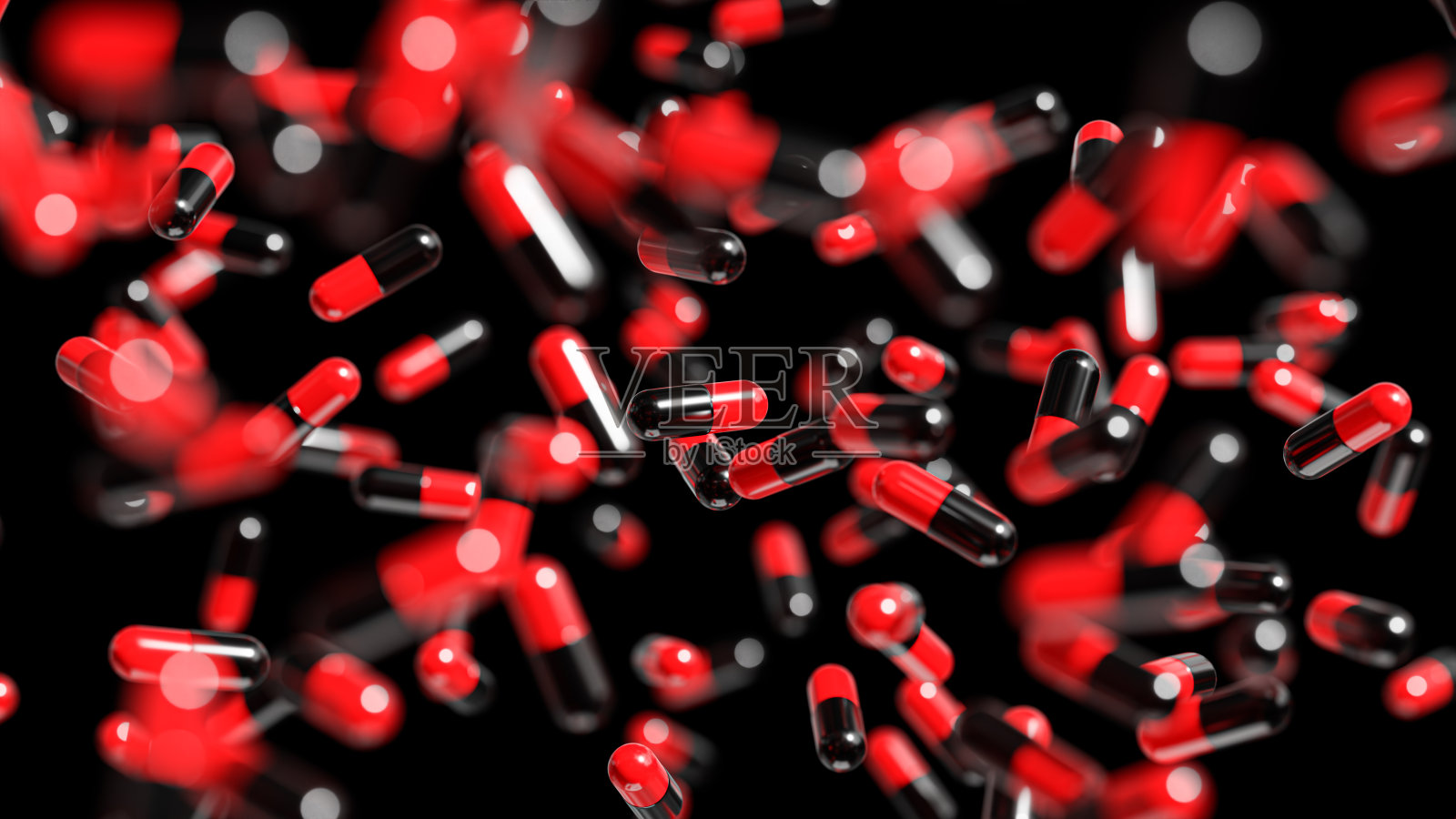 3 d渲染。落药胶囊照片摄影图片