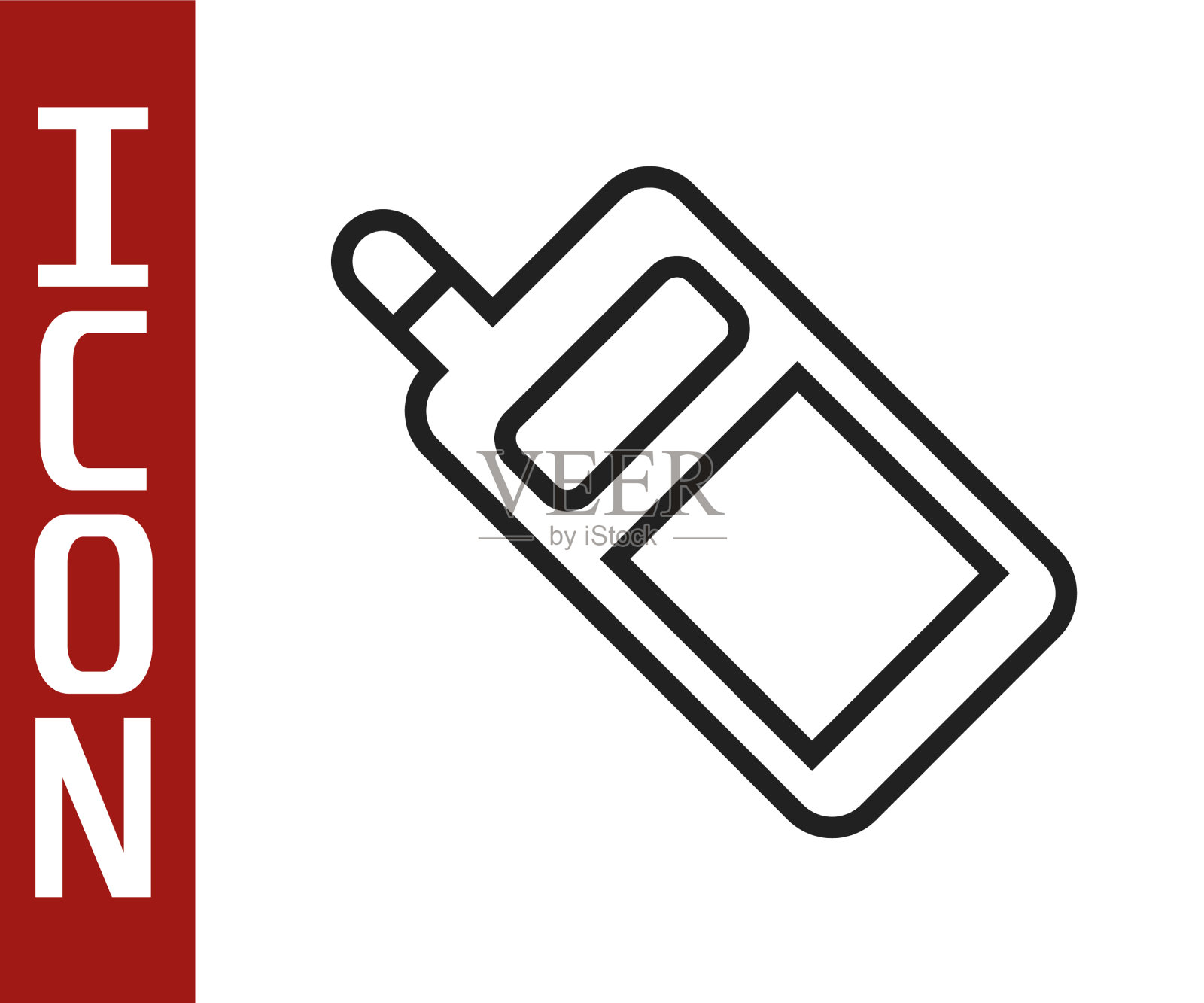 黑线智能手机手机图标孤立插画图片素材