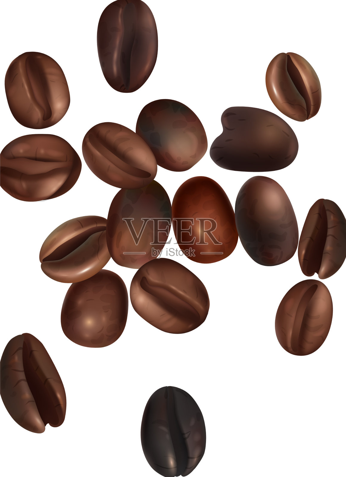 咖啡豆的背景插画图片素材