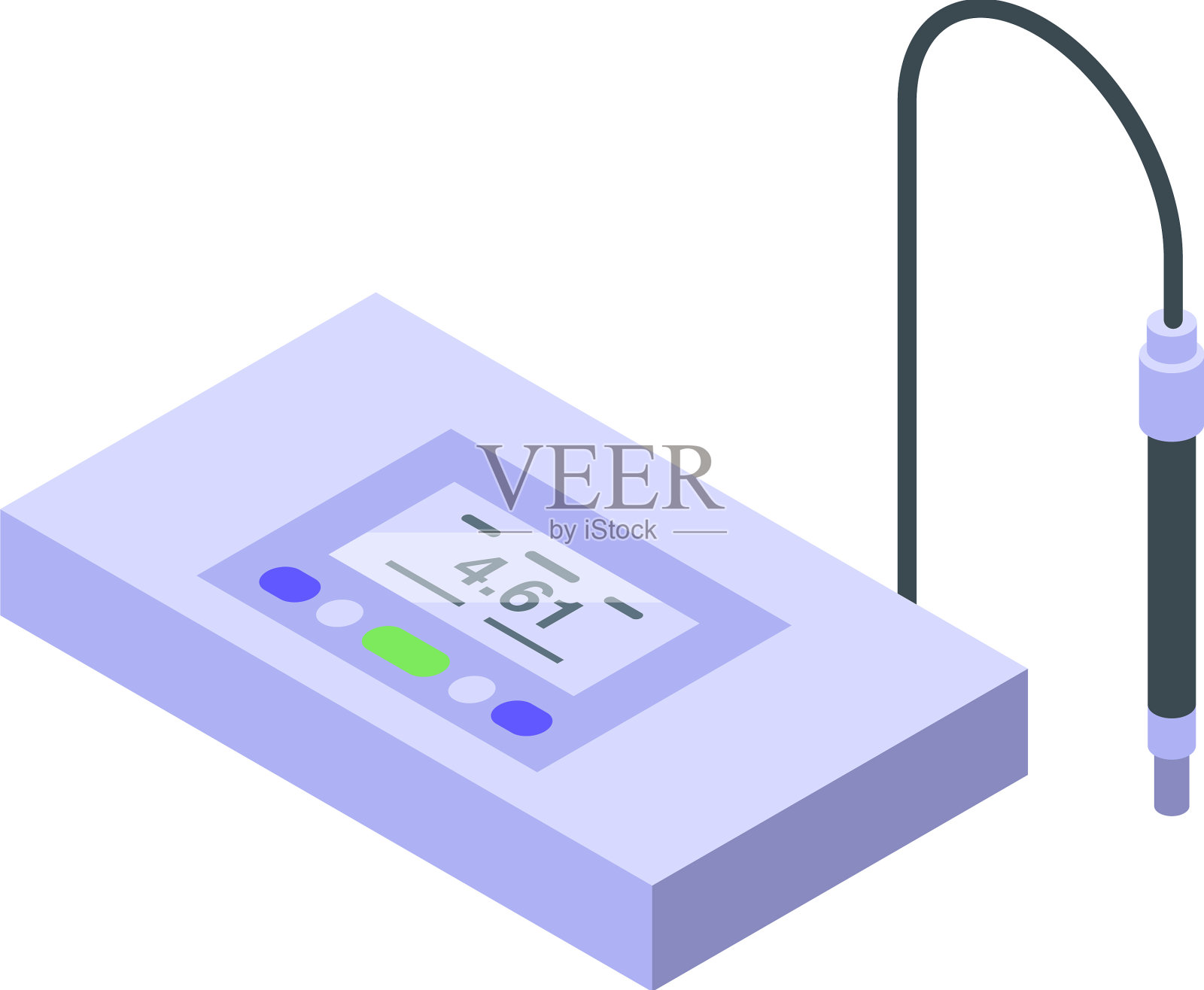 Ph计测试仪图标等距测试值插画图片素材