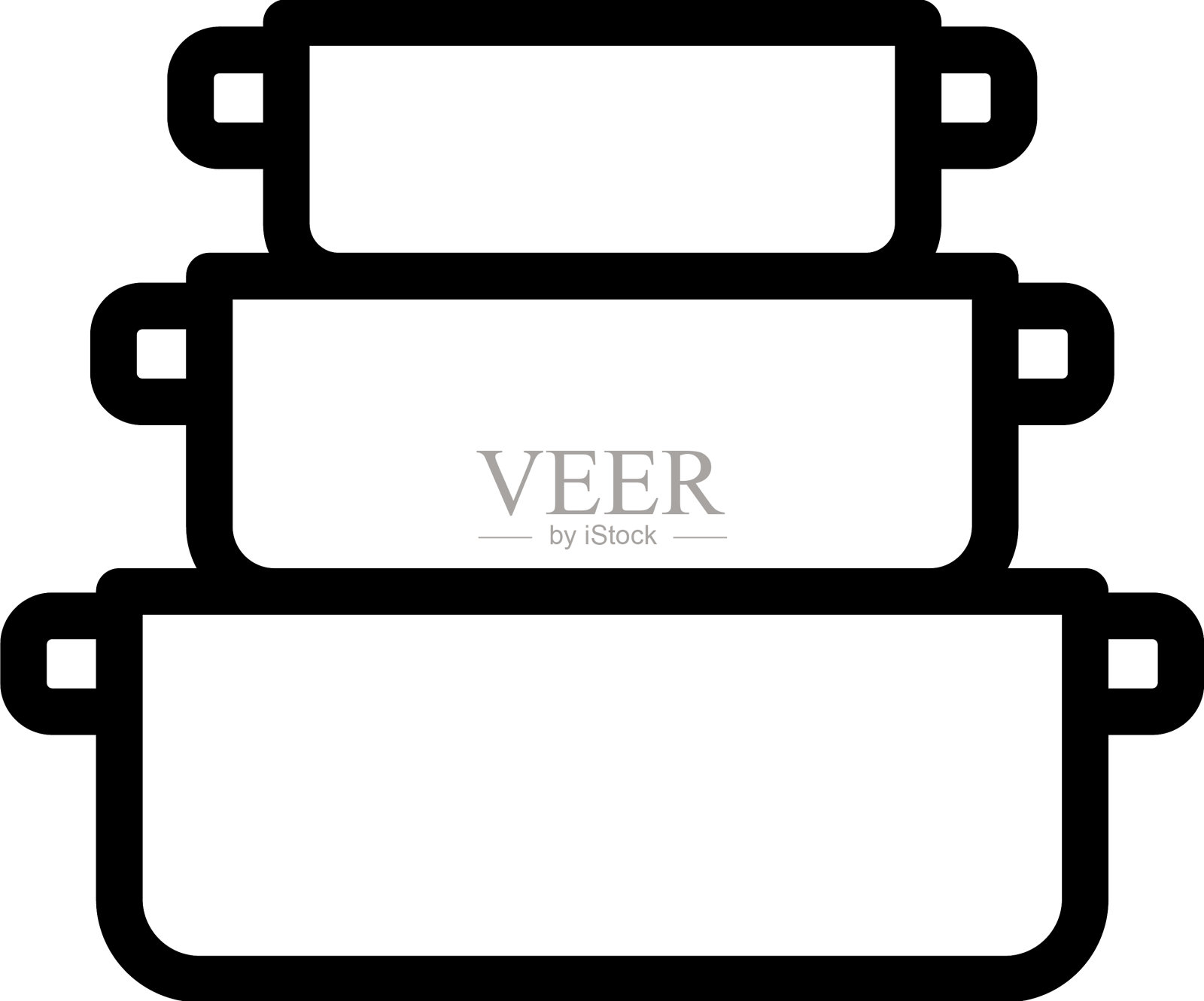 午餐盒图标轮廓零食包插画图片素材