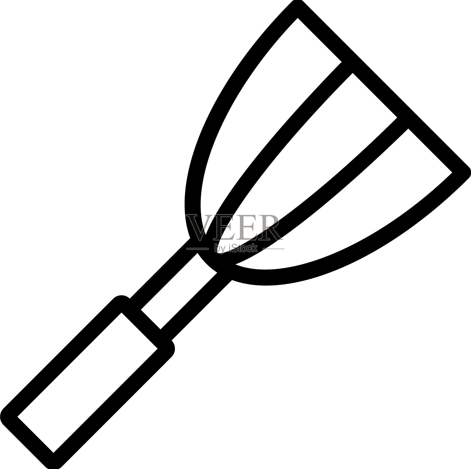 烧烤铲图标轮廓烹饪插画图片素材