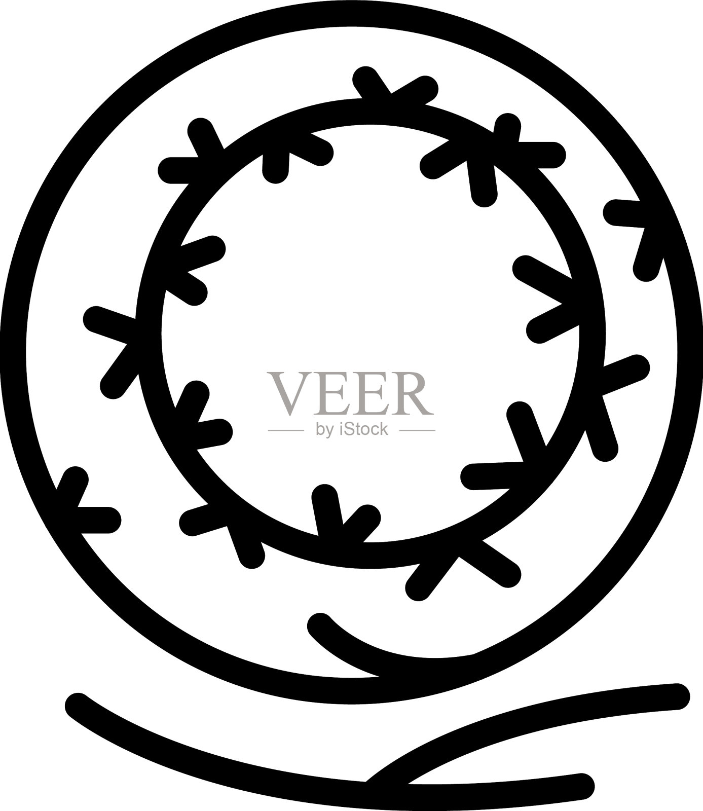 死风滚草图标轮廓西部球设计元素图片