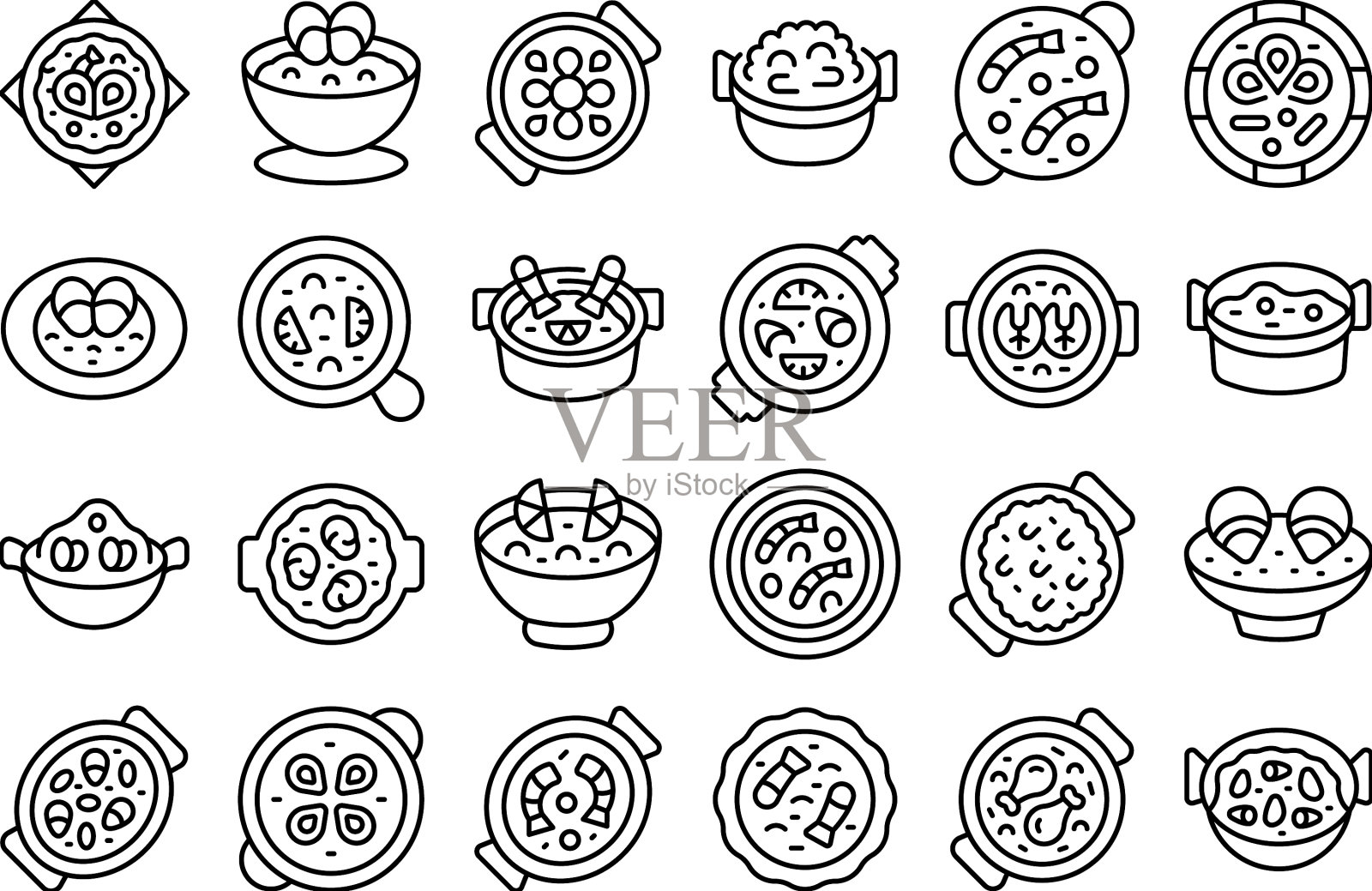 海鲜饭图标设置大纲菜煮图标素材