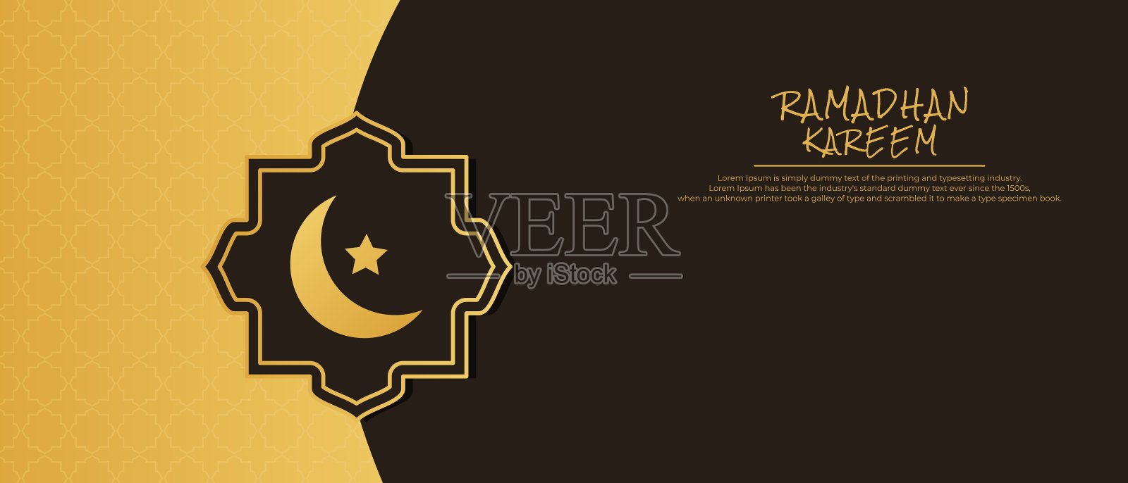 斋月Kareem背景。伊斯兰背景，穆斯林贺卡，邀请，海报，横幅，和复制空间区域。适合放在内容与主题插画图片素材