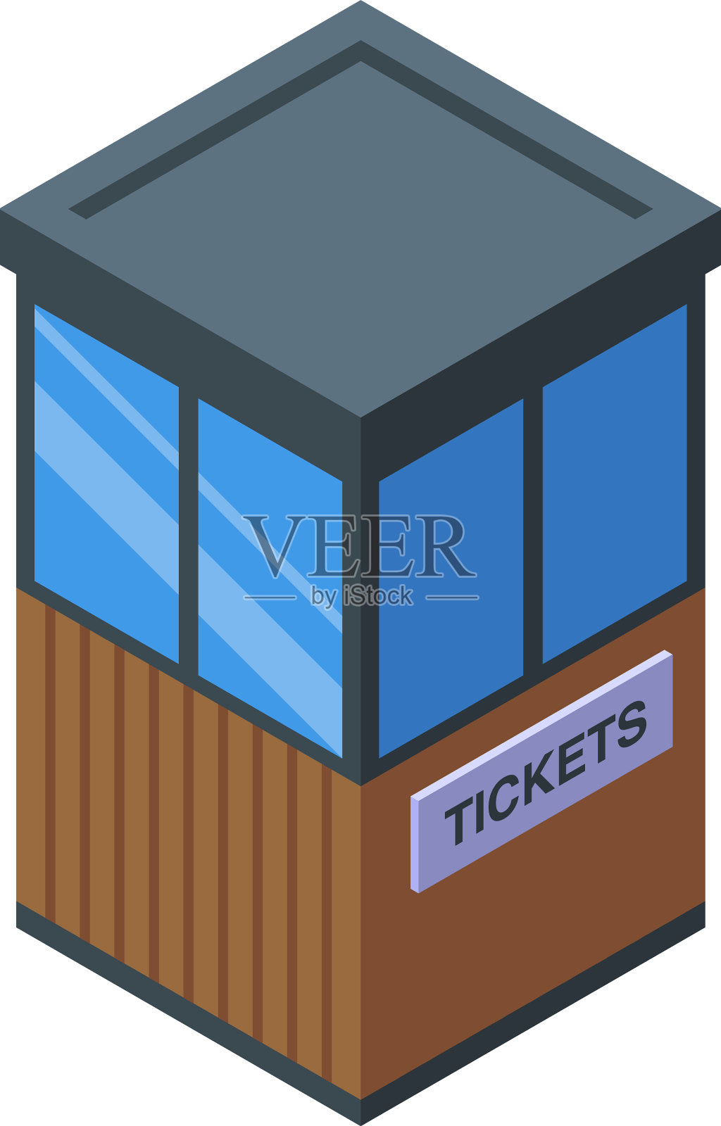 票站图标等距地铁卡插画图片素材