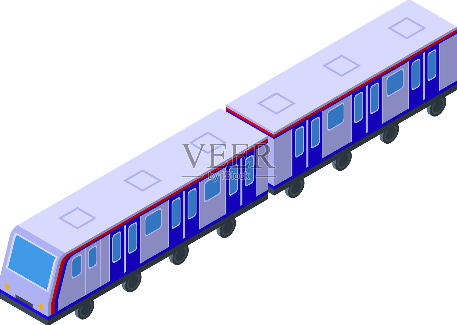 高速列车图标等距火车票插画图片素材