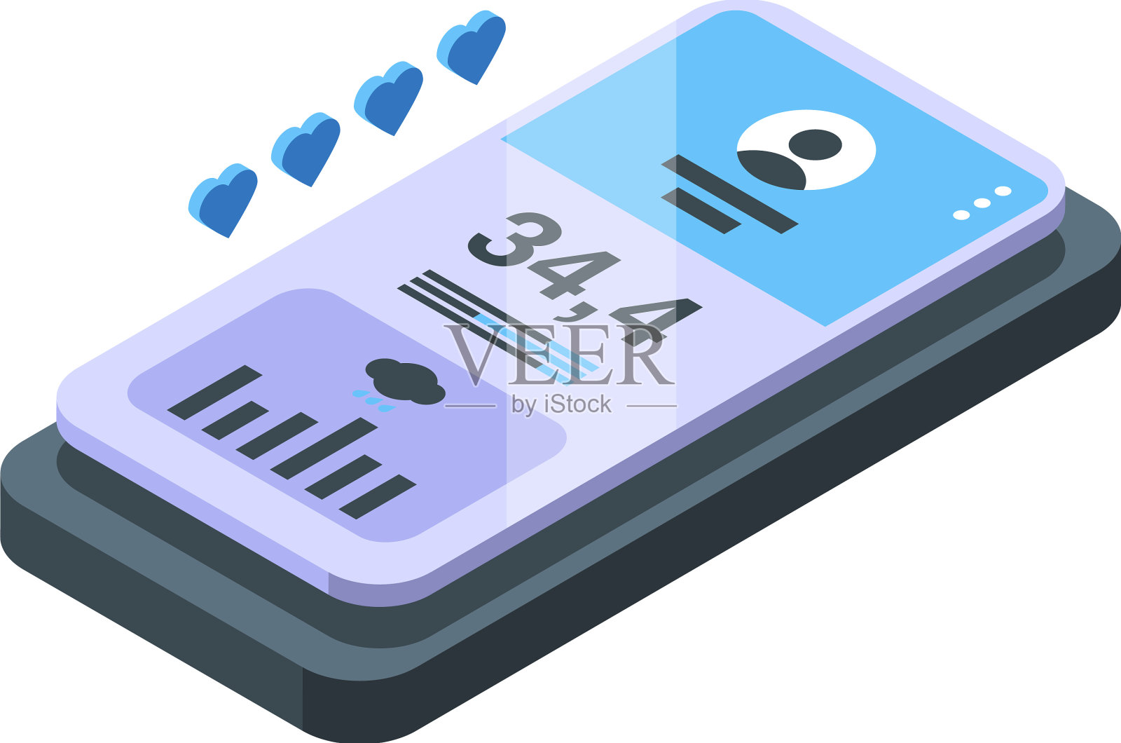 跑步者应用程序图标等距健康健身插画图片素材