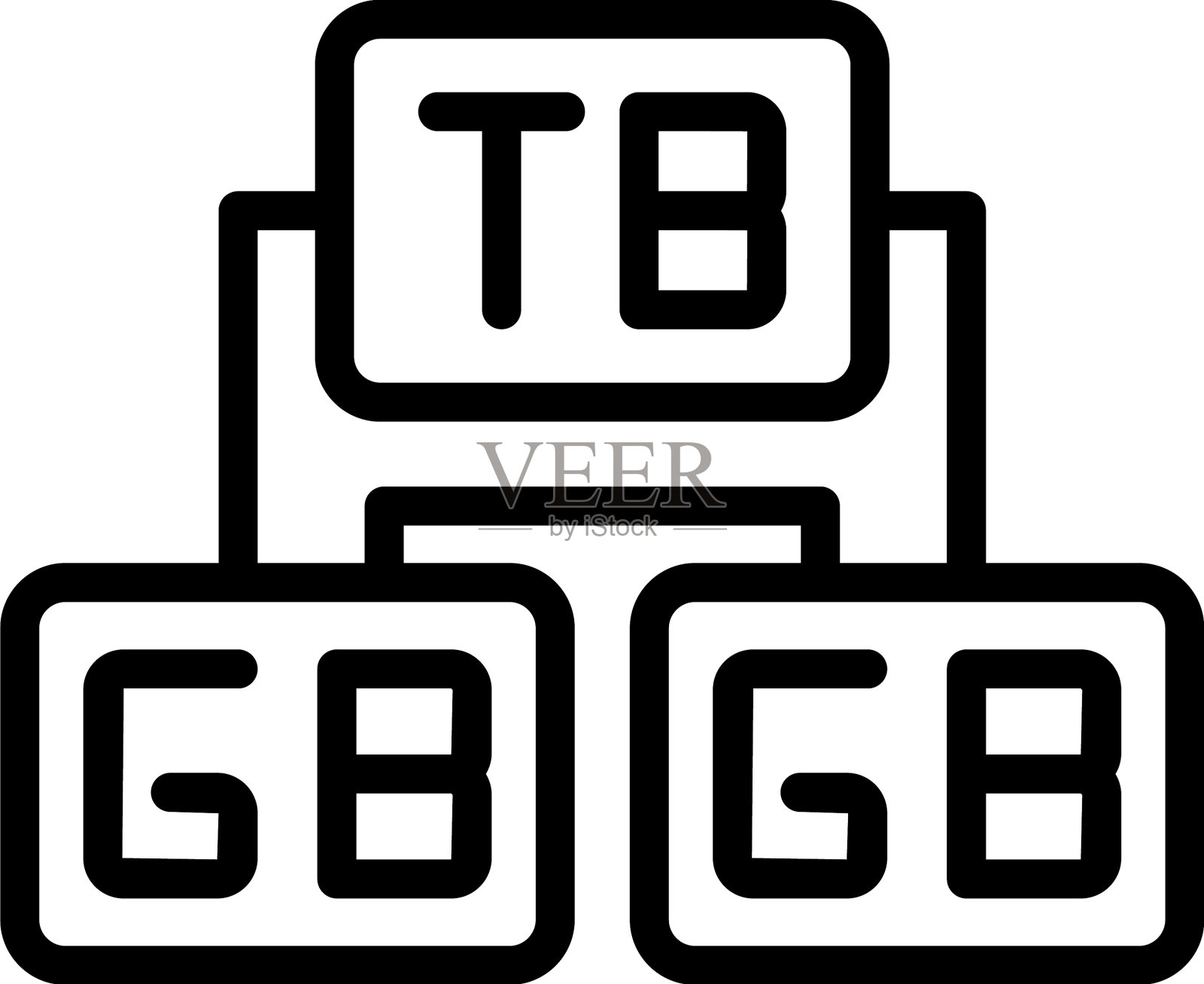 gb内存图标轮廓数据相机插画图片素材