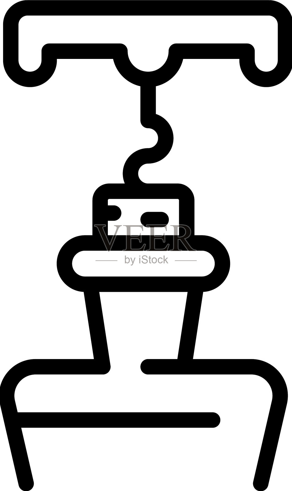 葡萄酒开瓶器图标轮廓玻璃藤插画图片素材